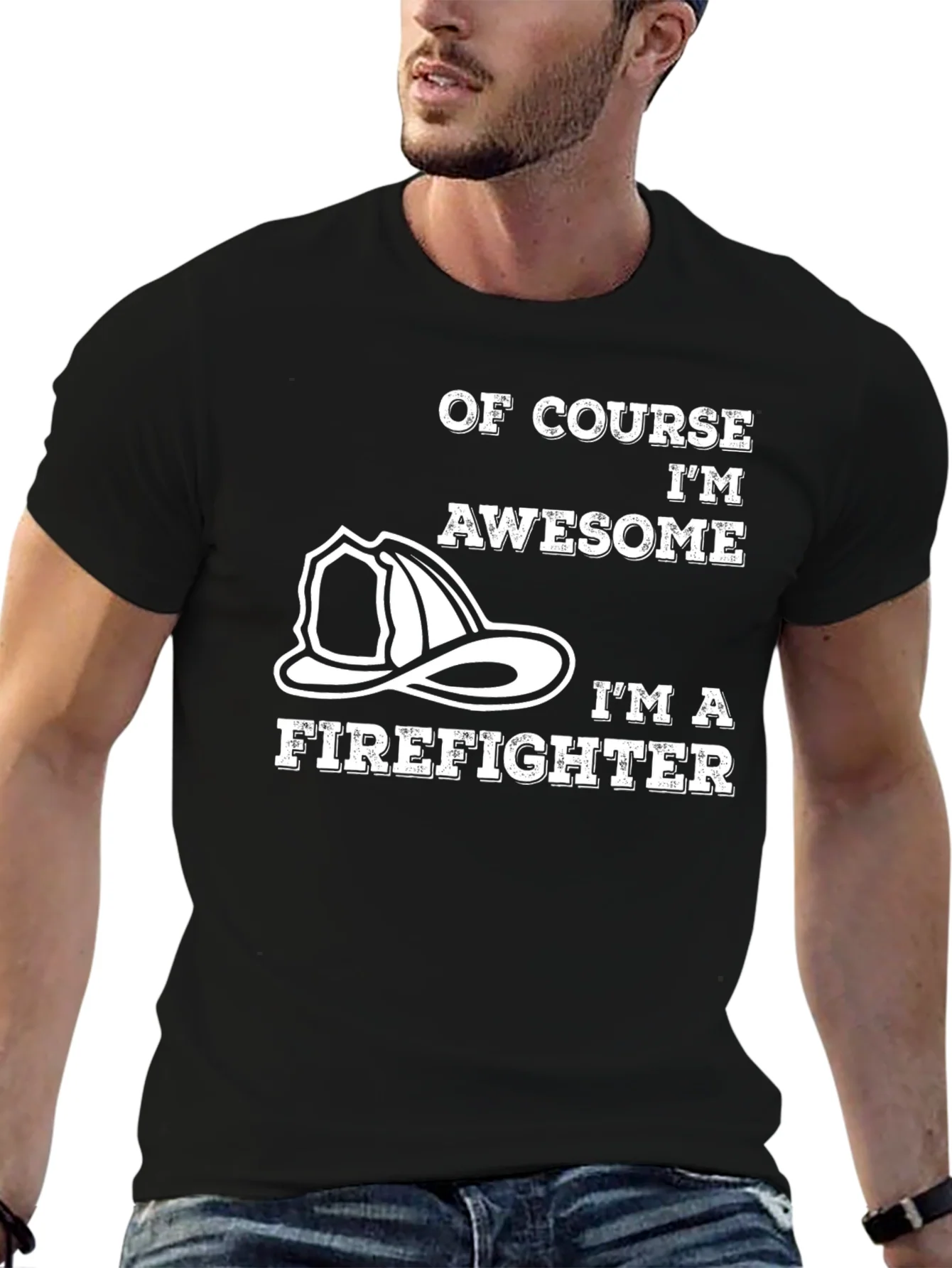 Rebbecca Awesome Firefighter T-Shirt - Black