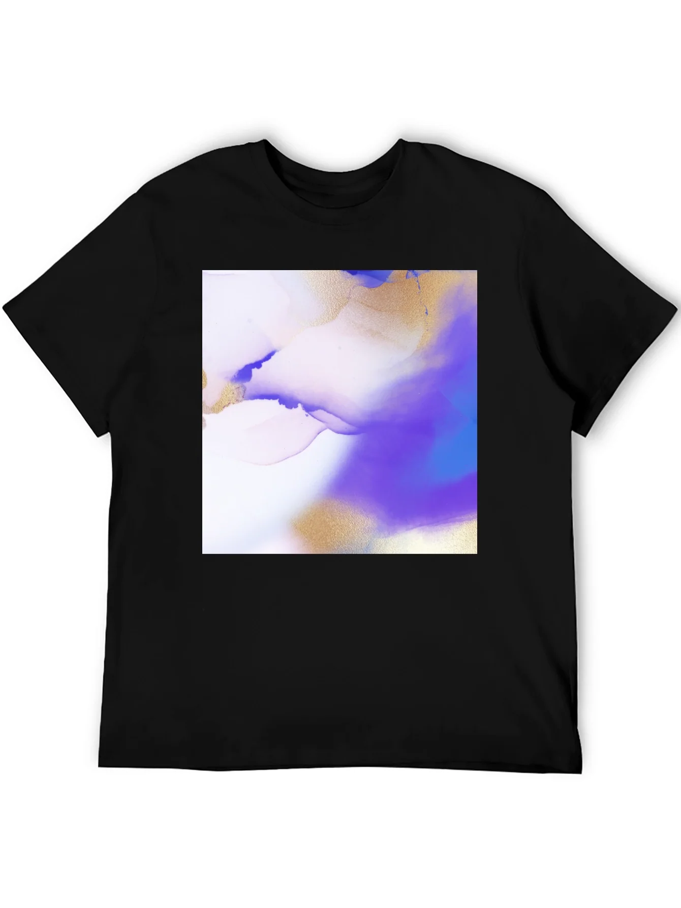 Camiseta Negra con Dise?o Abstracto Moderno