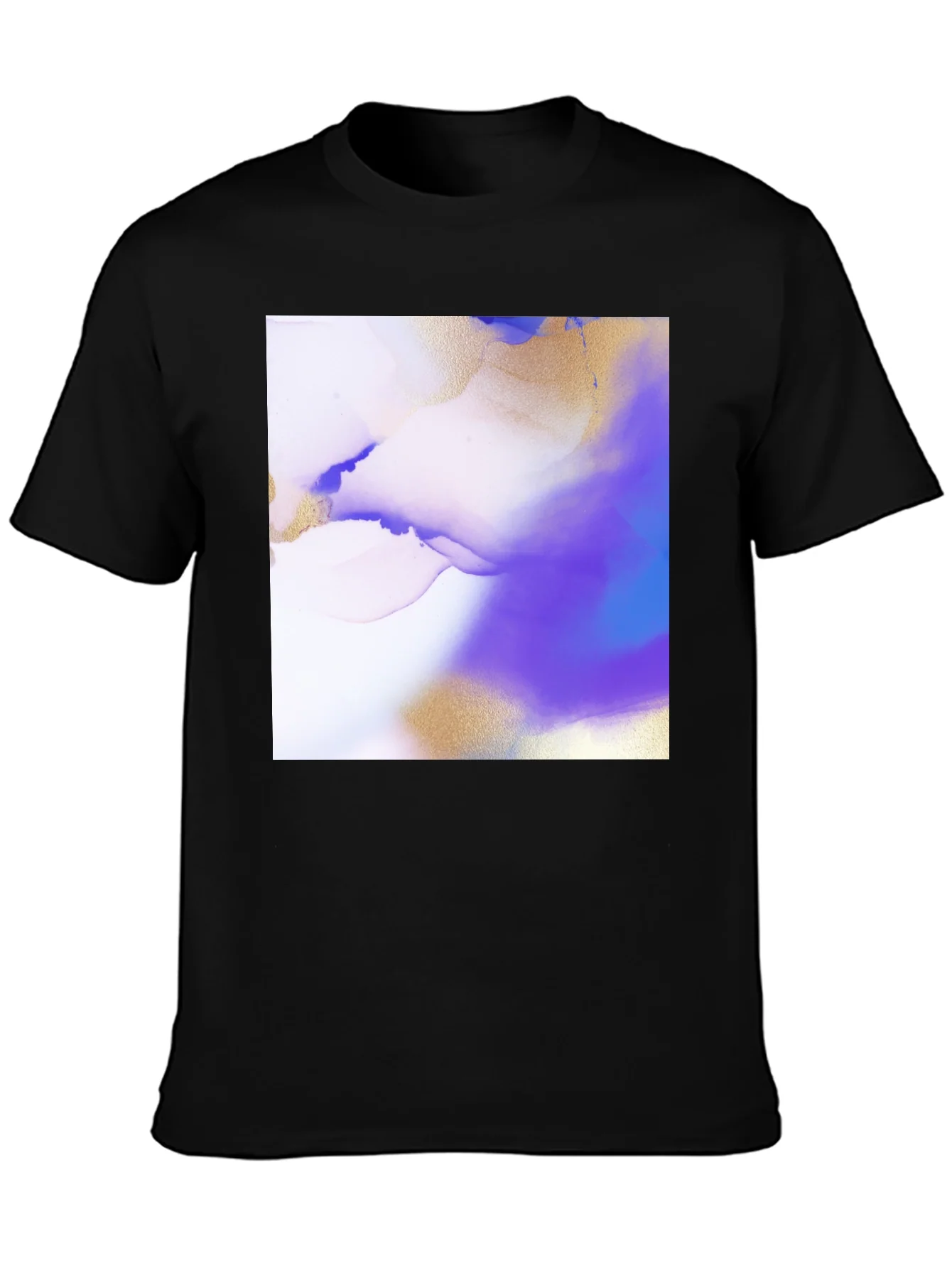 Camiseta Negra con Dise?o Abstracto Moderno