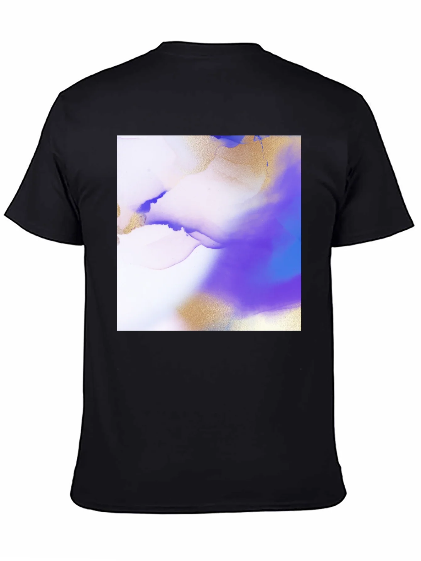 Camiseta Negra con Dise?o Abstracto Moderno