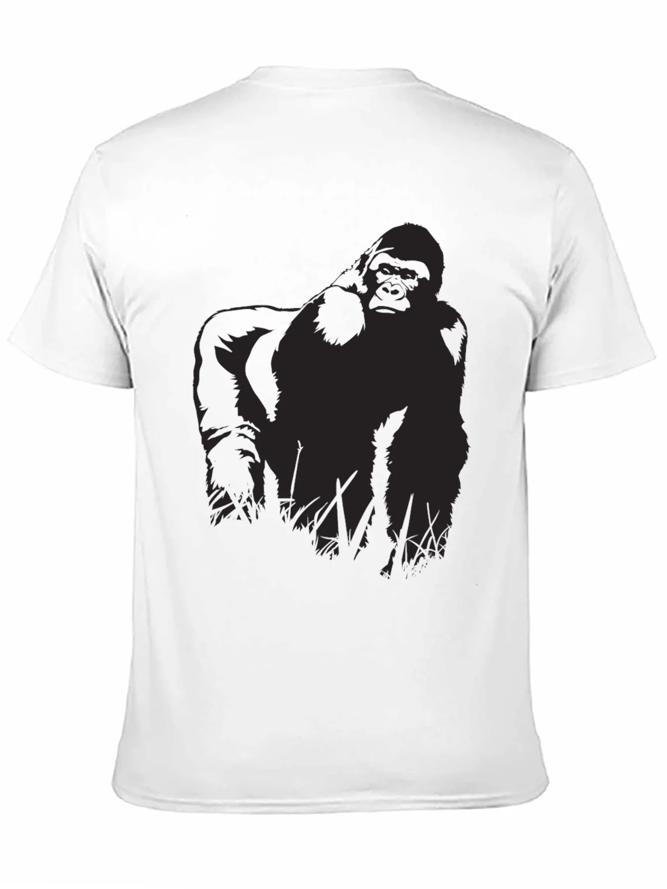 Camiseta Negra Hombre - Dise?o de Gorila