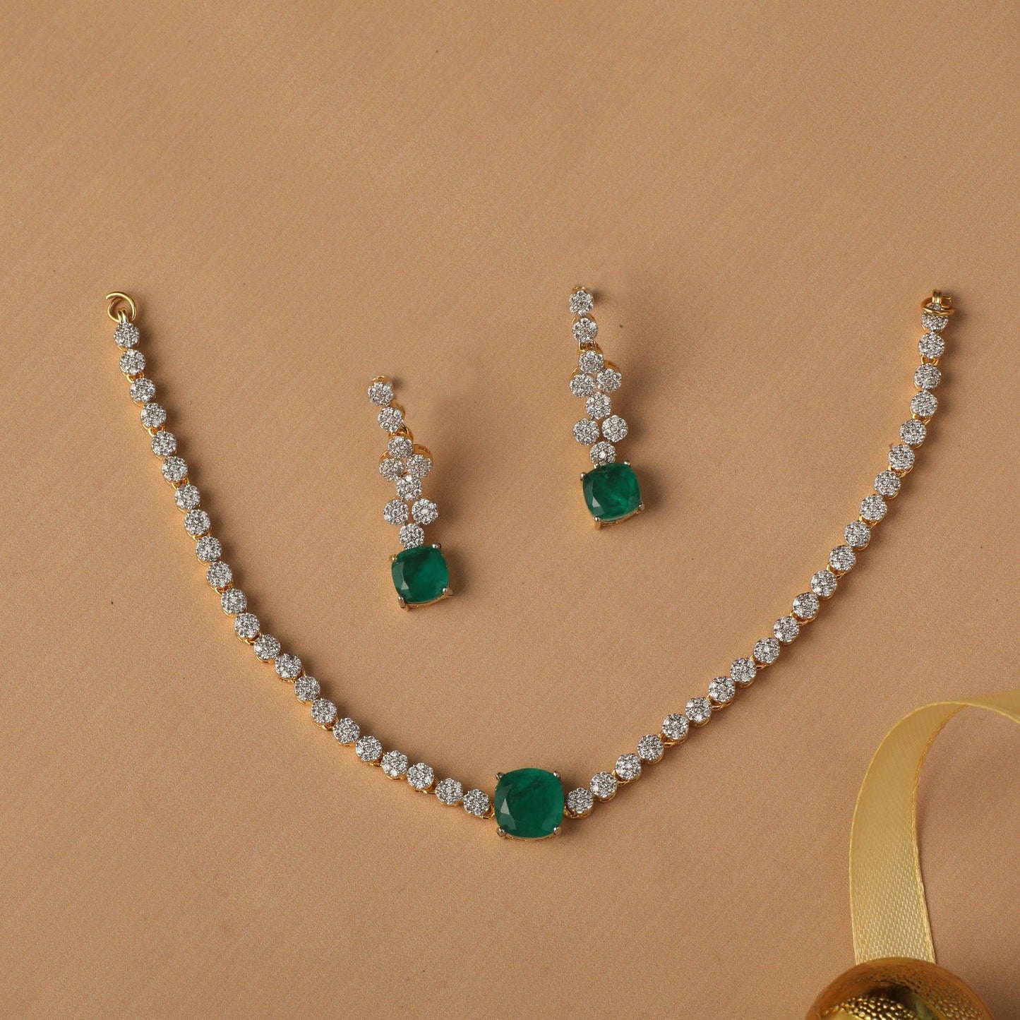 Star Shine CZ Necklace Set