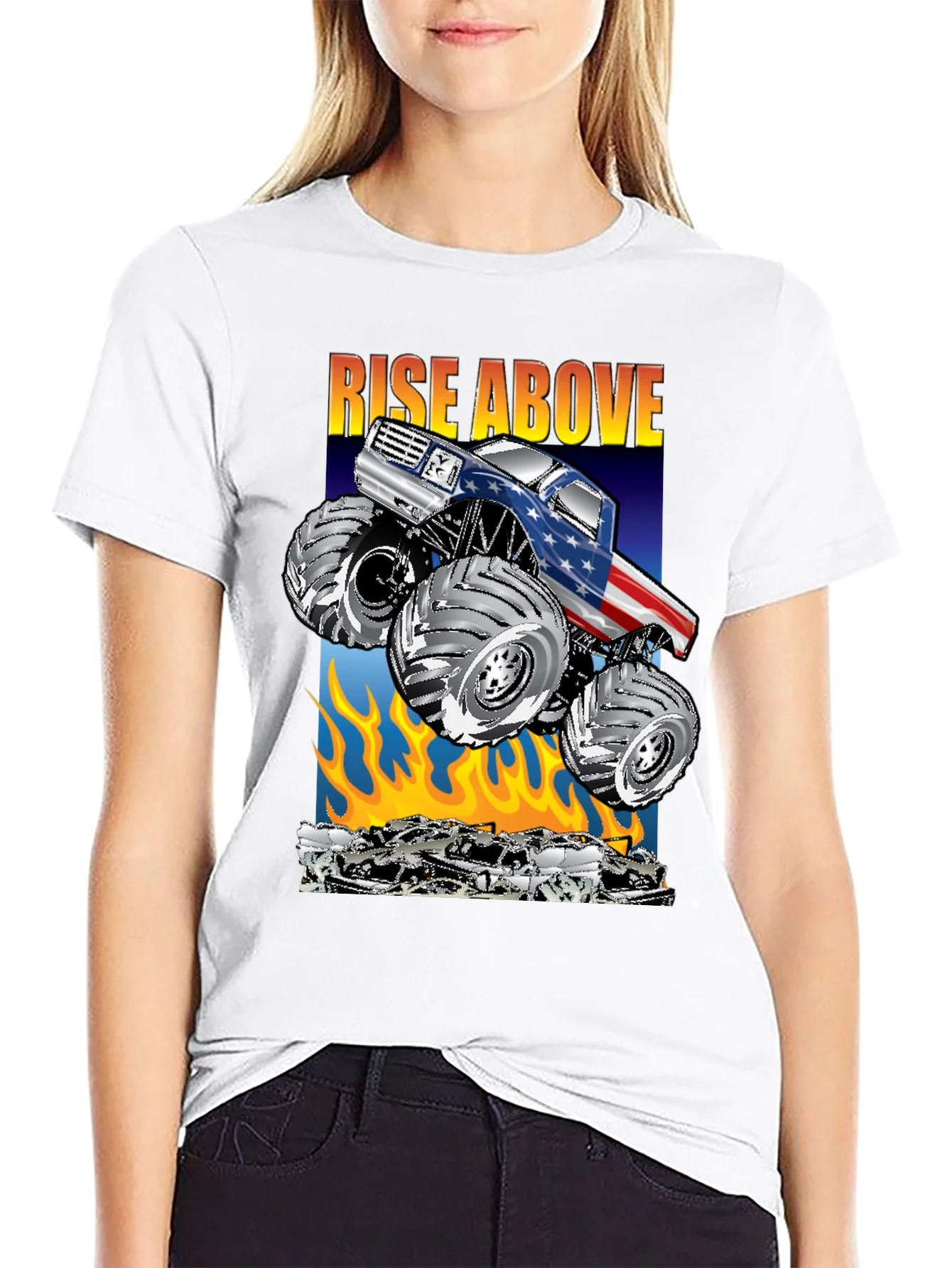 Rebbecca Rise Above Monster Truck T-Shirt
