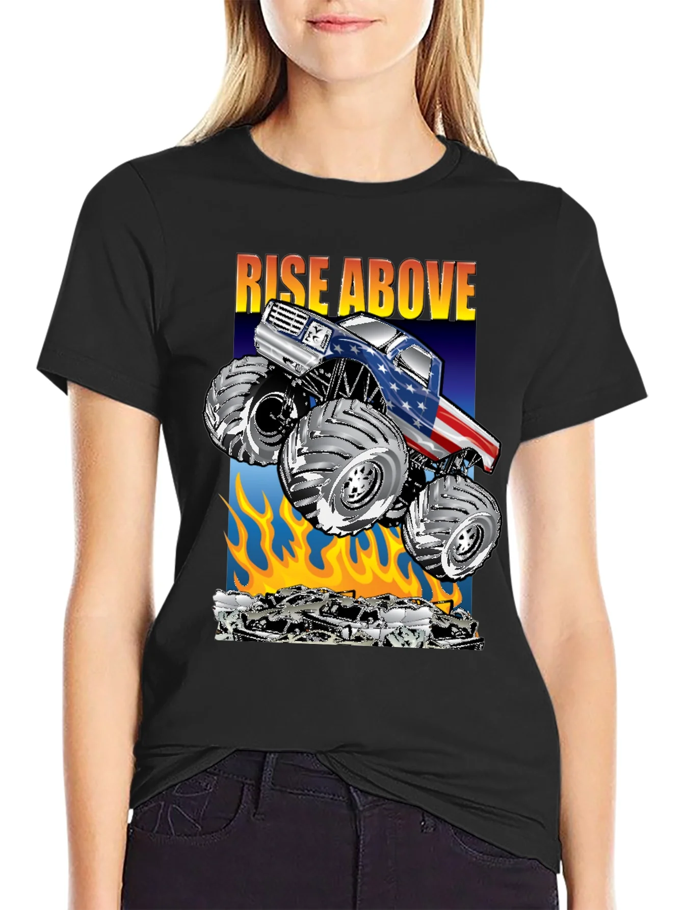 Rebbecca Rise Above Monster Truck T-Shirt