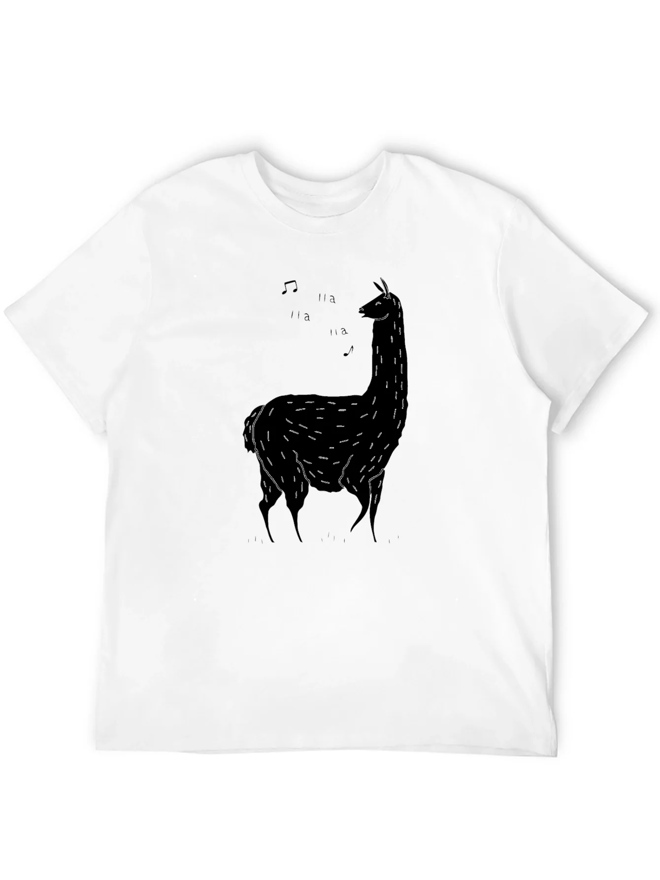 Rebbecca Singing Llama Black T-Shirt