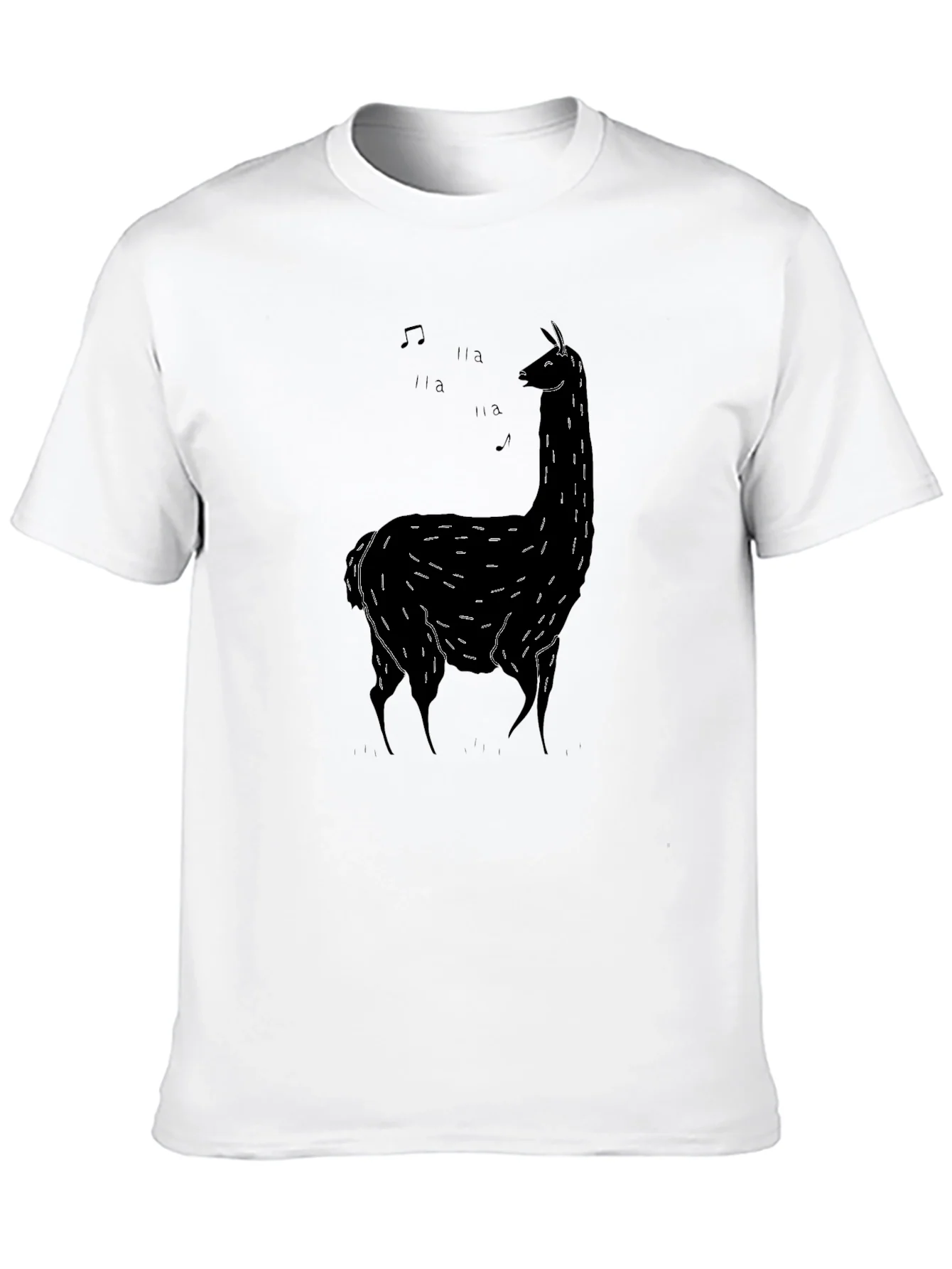 Rebbecca Singing Llama Black T-Shirt