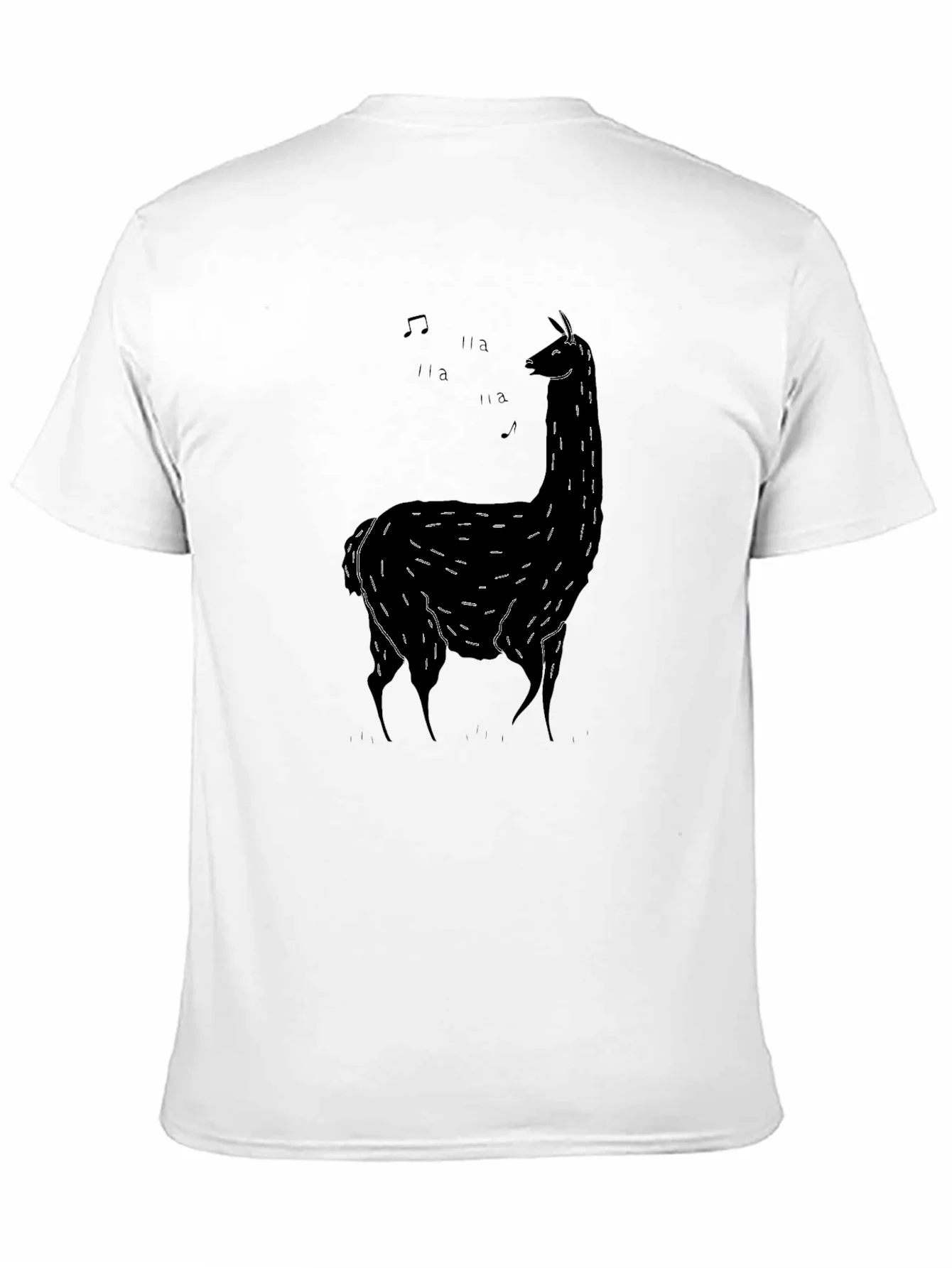 Rebbecca Singing Llama Black T-Shirt