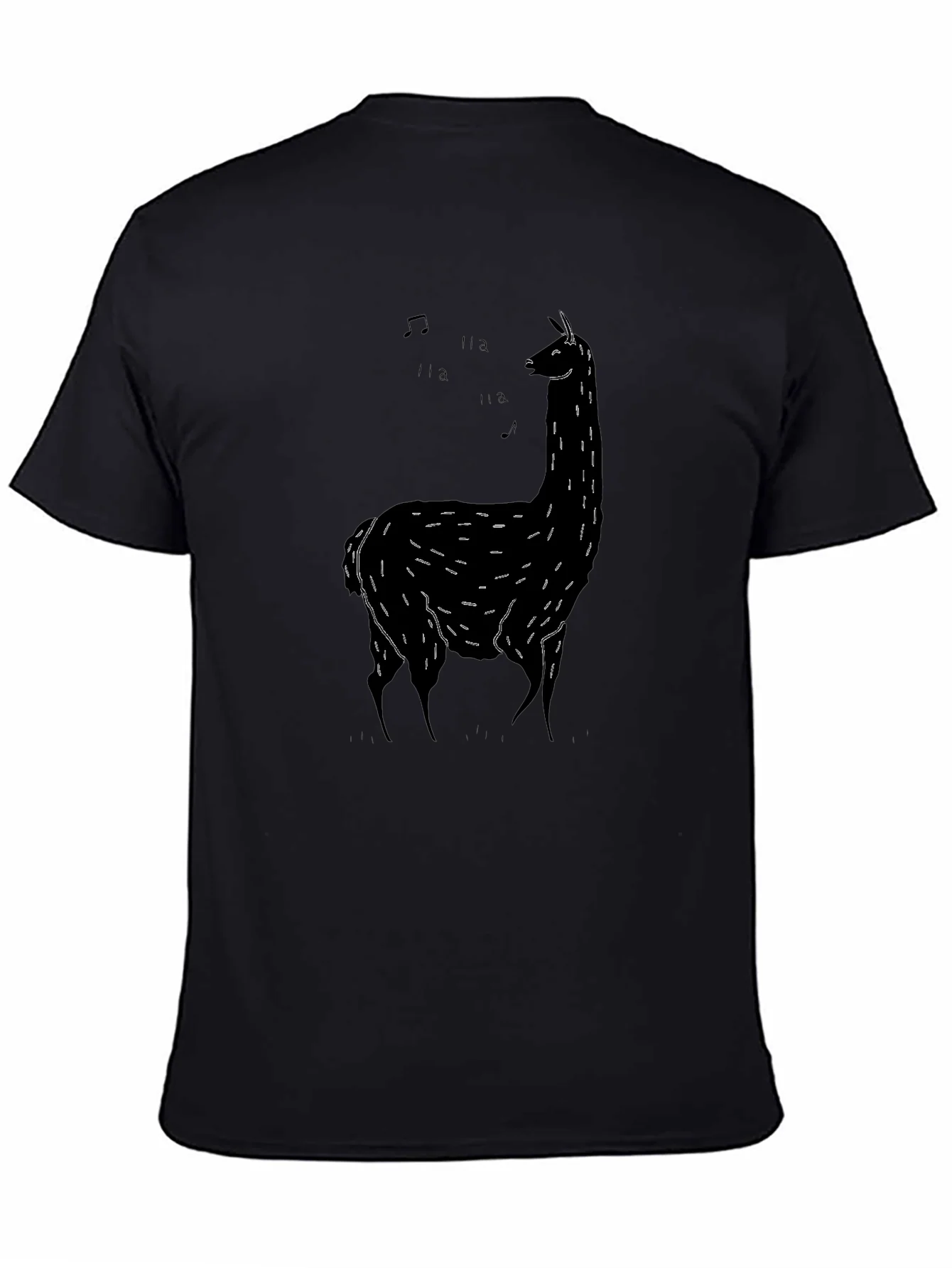Rebbecca Singing Llama Black T-Shirt