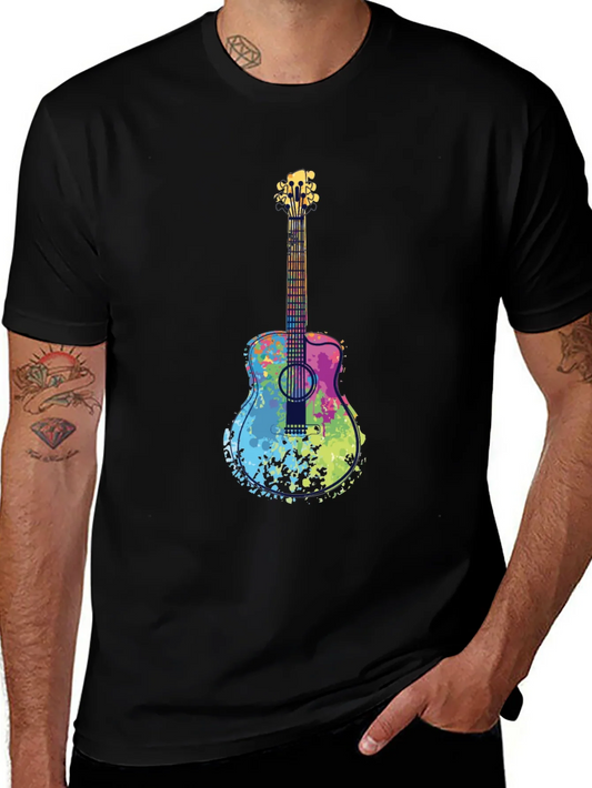 Rebbecca Colorful Guitar Graphic T-Shirt