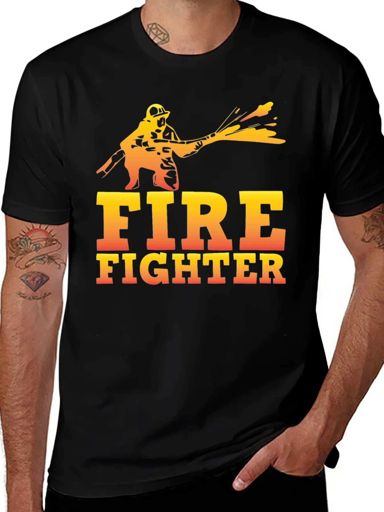 Rebbecca Firefighter Graphic Print Tee - Heroic Design