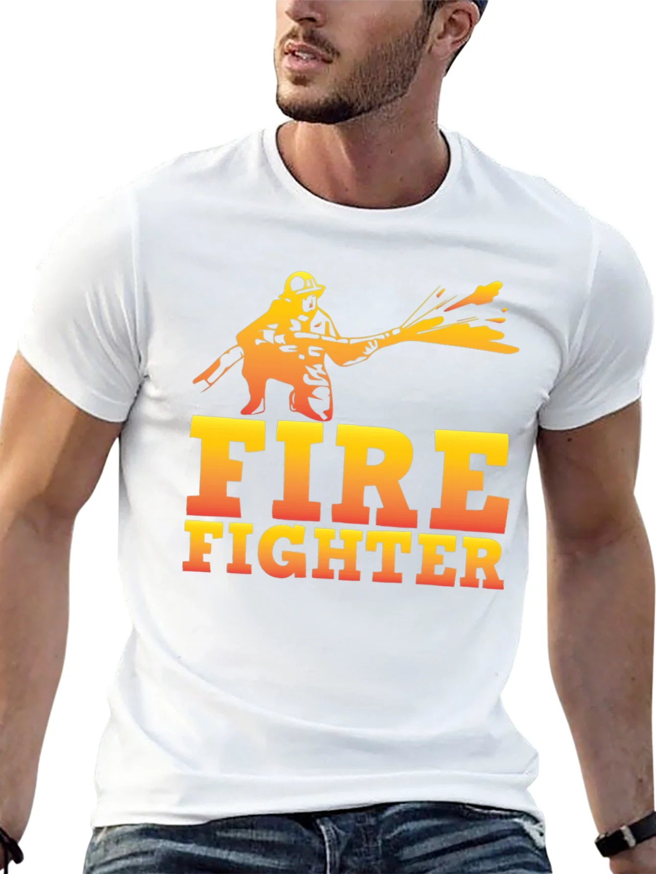 Rebbecca Firefighter Graphic Print Tee - Heroic Design