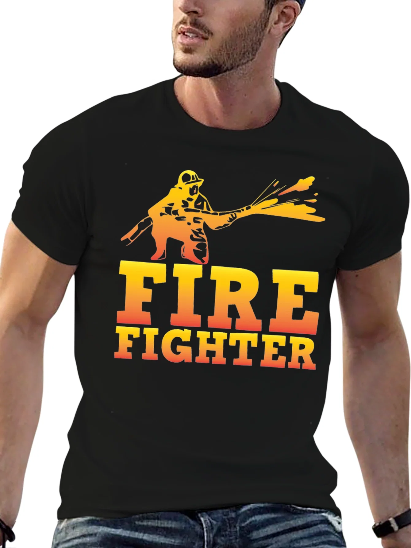 Rebbecca Firefighter Graphic Print Tee - Heroic Design