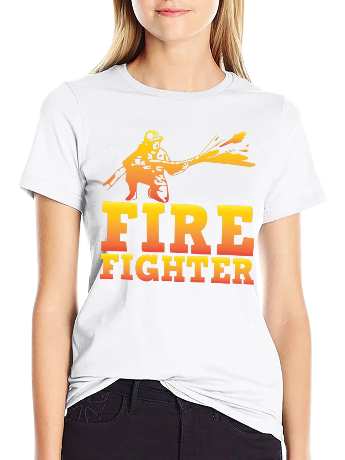 Rebbecca Firefighter Graphic Print Tee - Heroic Design