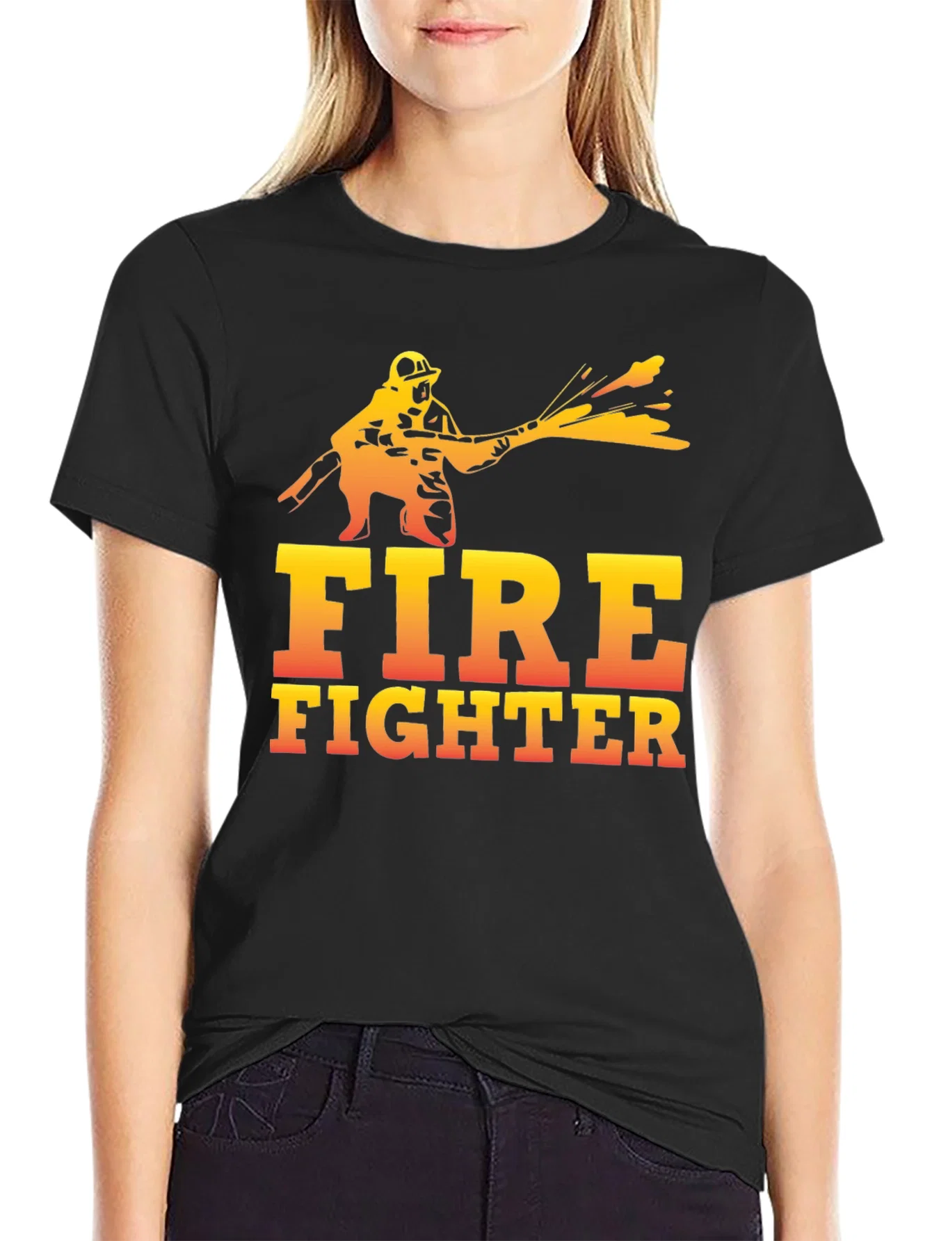 Rebbecca Firefighter Graphic Print Tee - Heroic Design