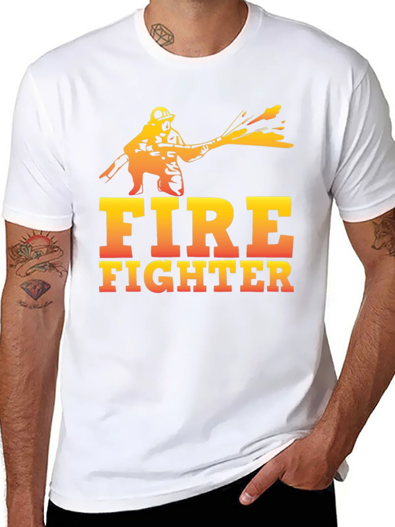 Rebbecca Firefighter Graphic Print Tee - Heroic Design