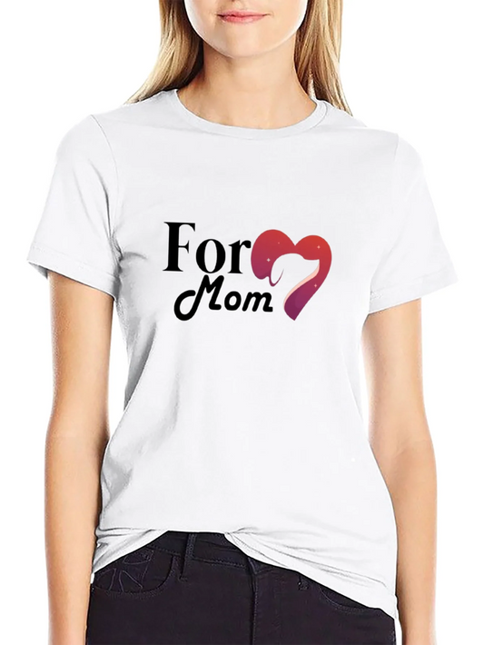 Rebbecca For Mom Dog Heart Graphic Tee - Black Cotton Comfort