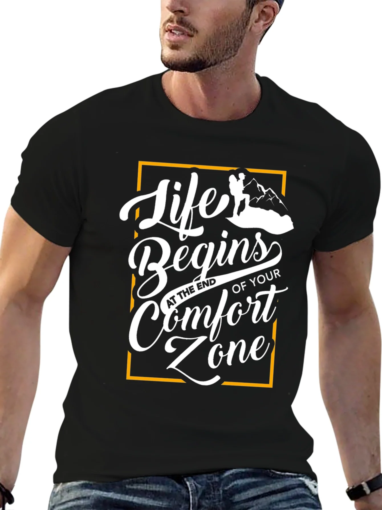 Rebbecca Life Begins Comfort Zone Graphic T-Shirt