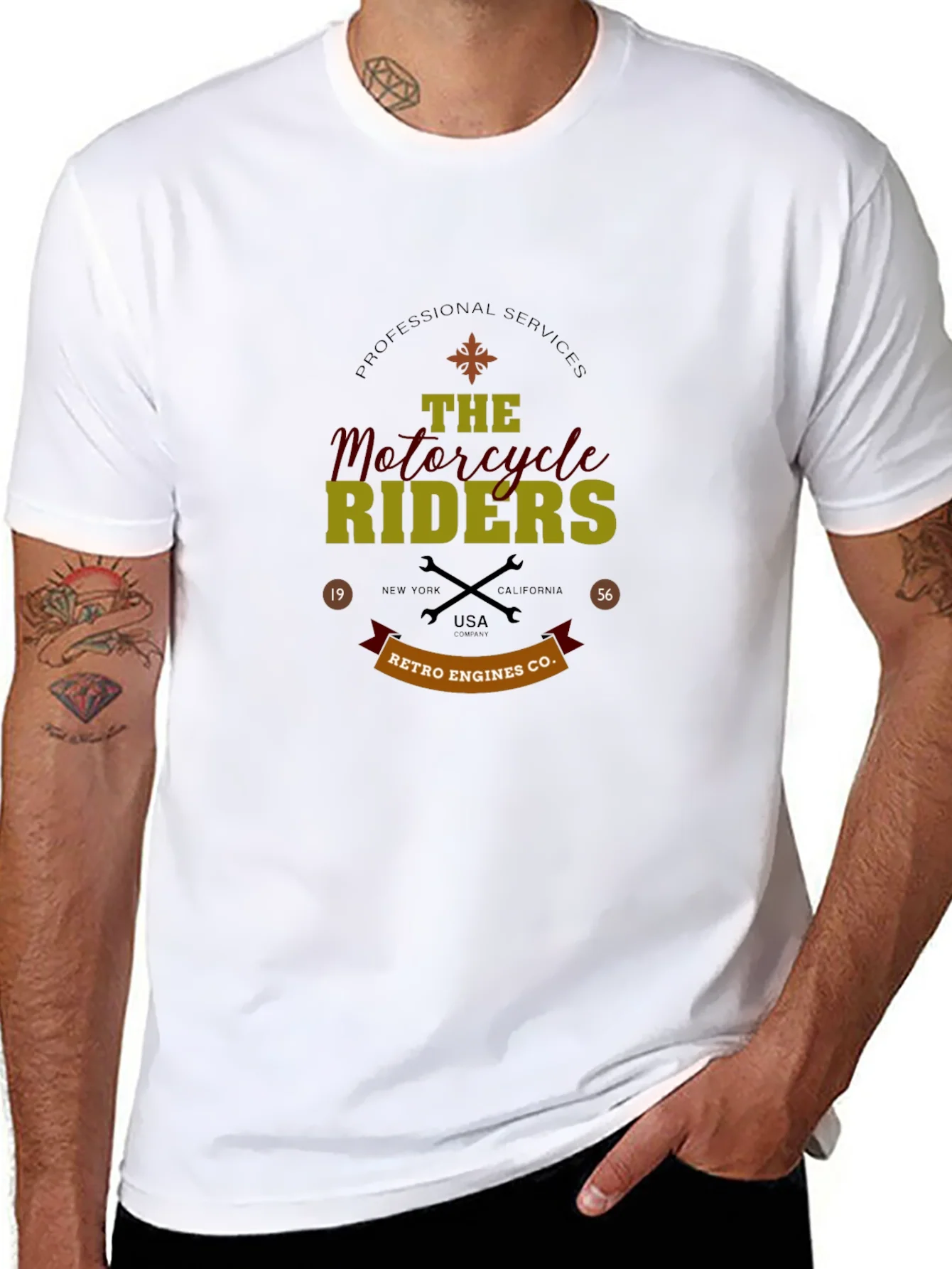 Rebbecca Retro Motorcycle Riders Graphic T-Shirt