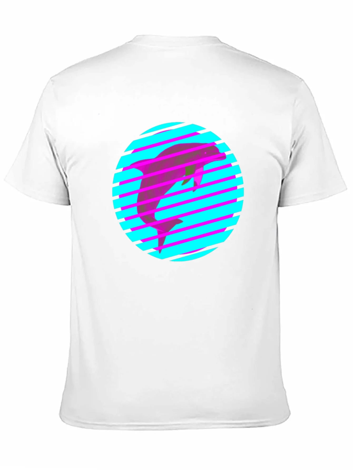 Camiseta Negra con Delf¨ªn Ne¨®n Retro