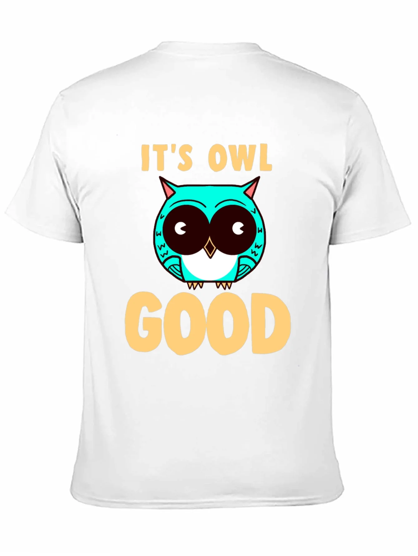 Camiseta Negra con Dise?o de B¨²ho Its Owl Good