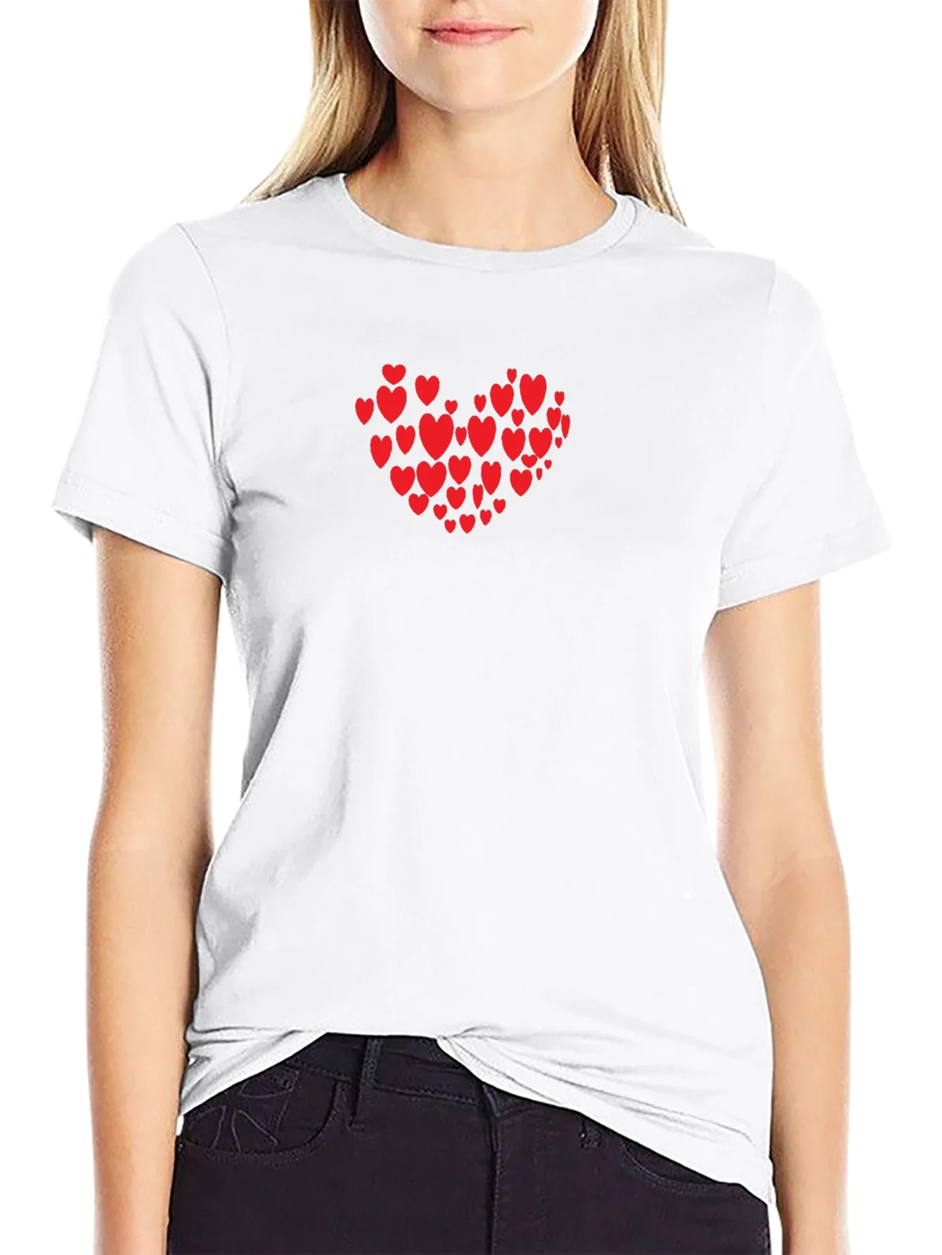 Camiseta Negra Coraz¨®n Rojo Amor