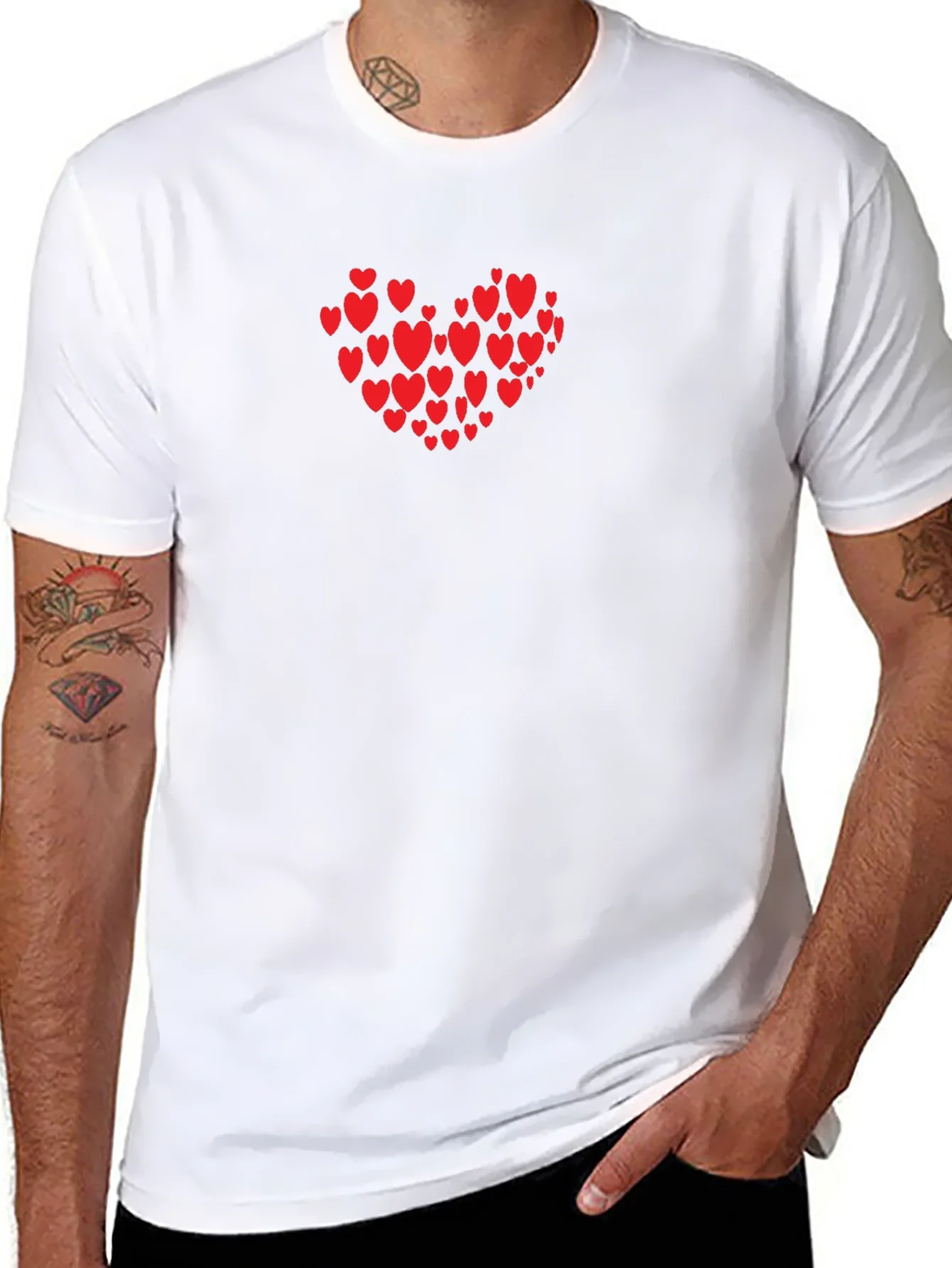 Camiseta Negra Coraz¨®n Rojo Amor