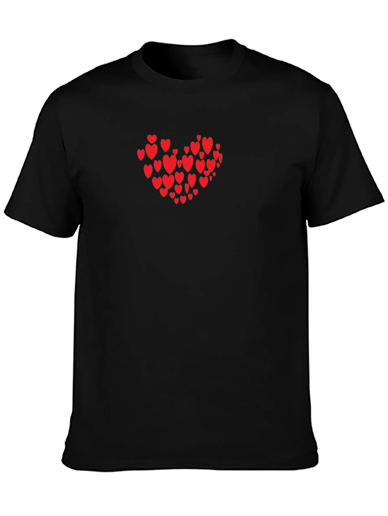 Camiseta Negra Coraz¨®n Rojo Amor