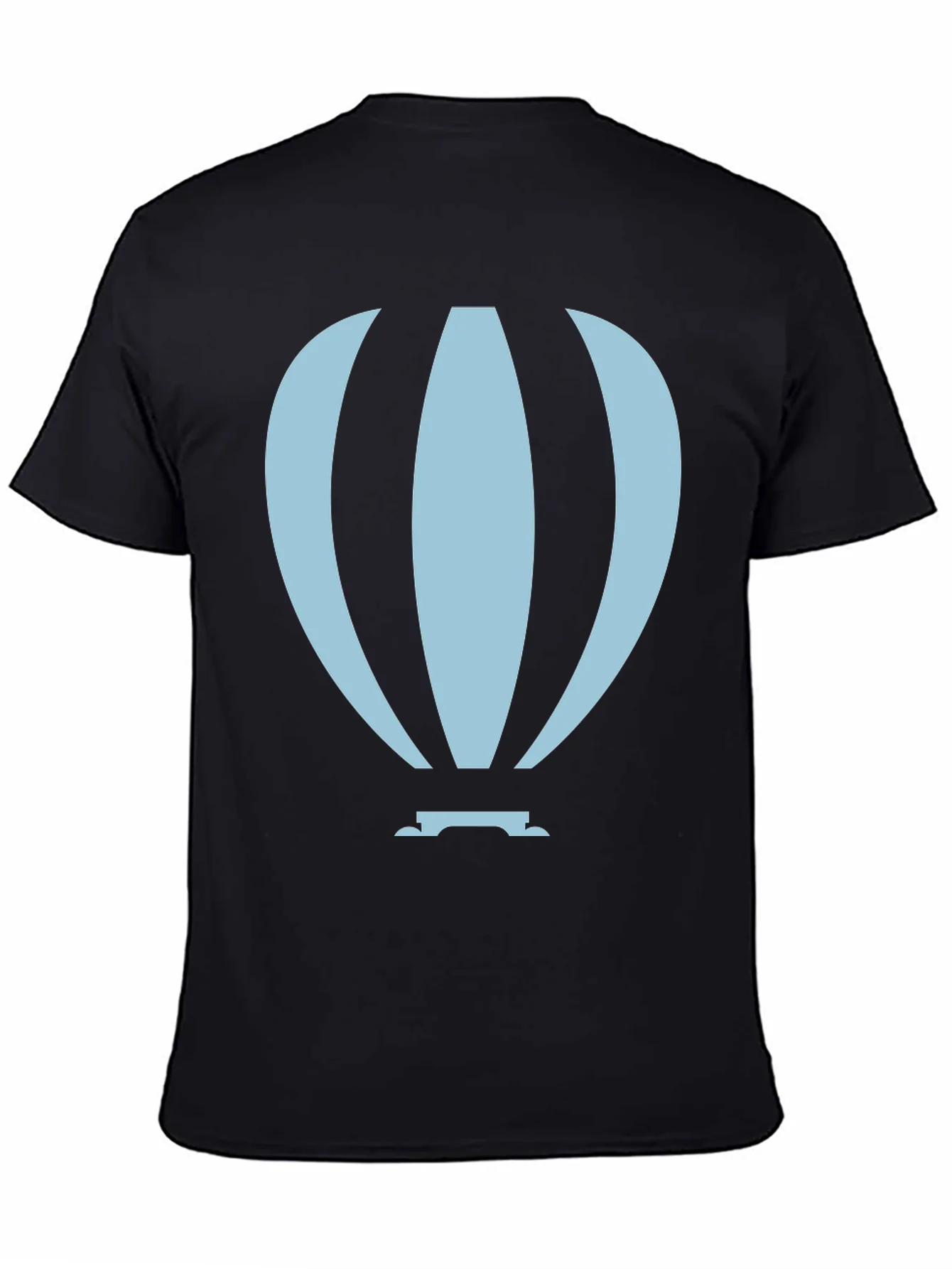 Camiseta Negra Globo Aerost¨¢tico Dise?o ¨²nico
