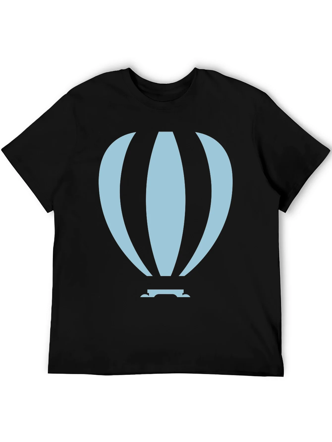 Camiseta Negra Globo Aerost¨¢tico Dise?o ¨²nico