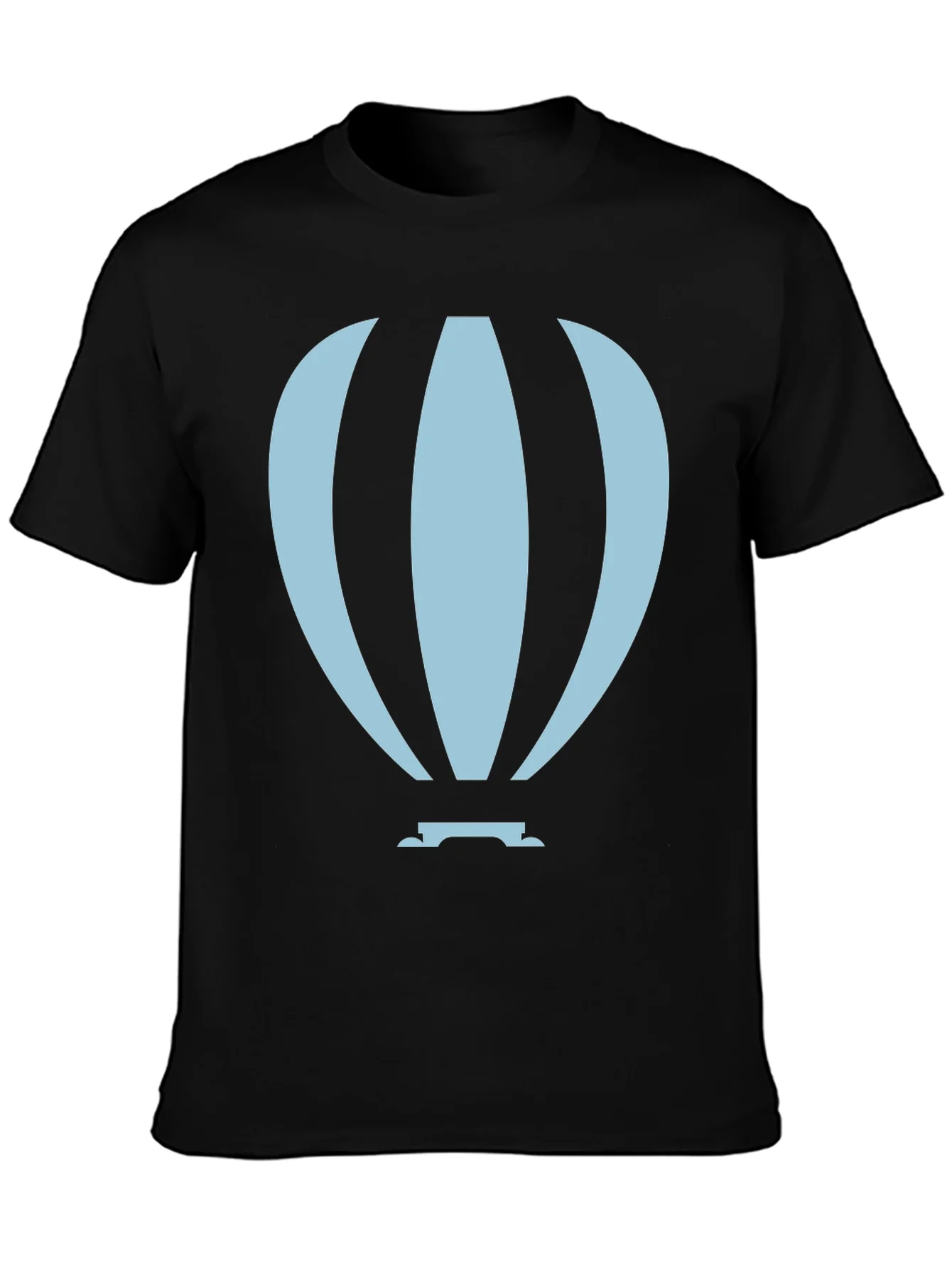 Camiseta Negra Globo Aerost¨¢tico Dise?o ¨²nico