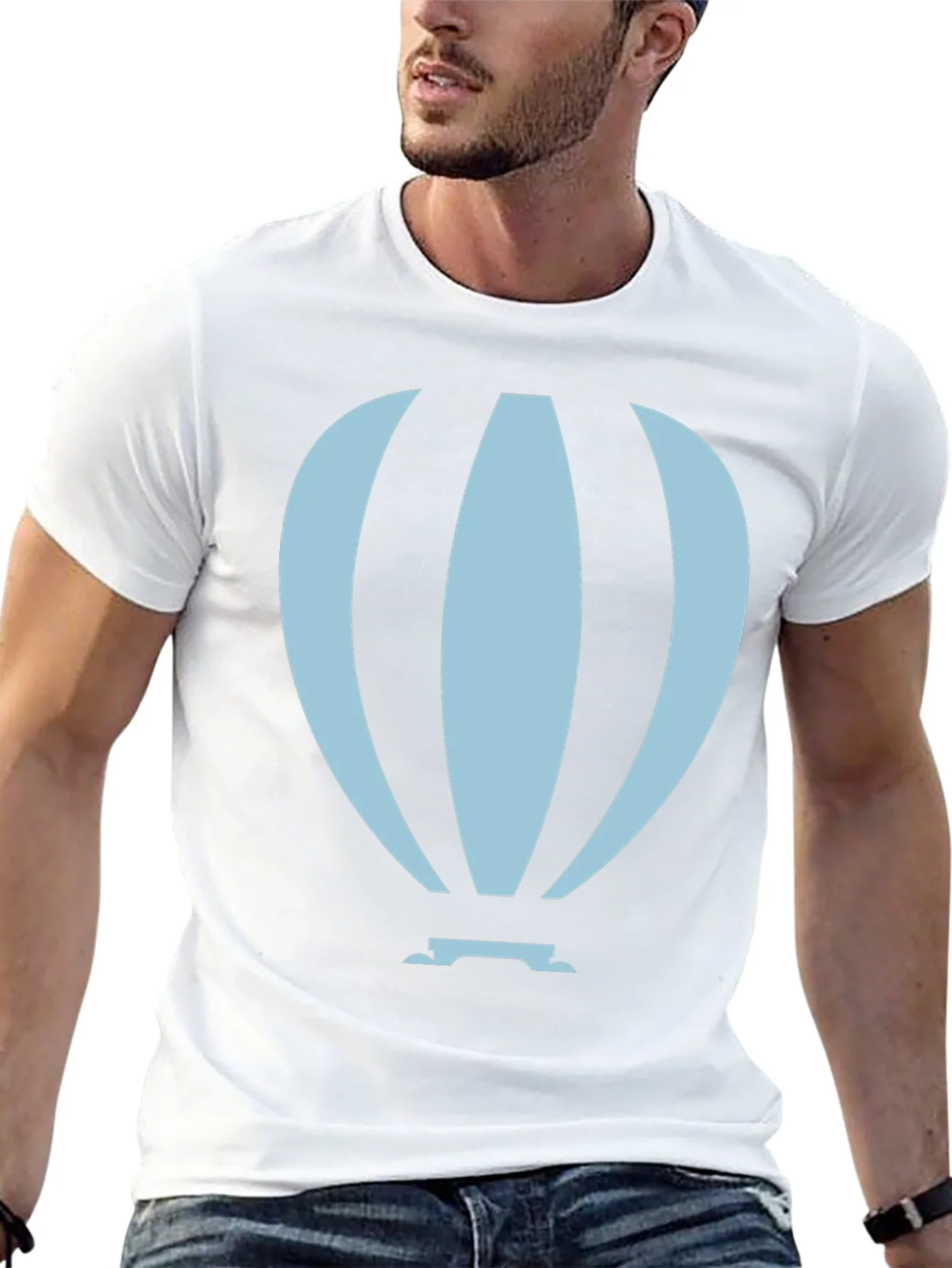 Camiseta Negra Globo Aerost¨¢tico Dise?o ¨²nico