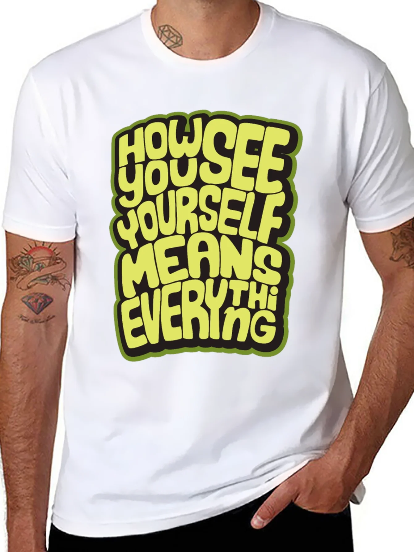 Camiseta Negra con Dise?o Inspirador