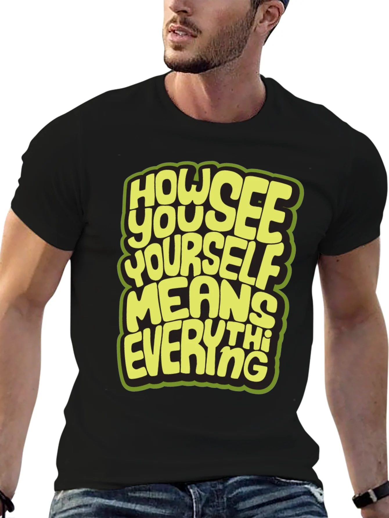Camiseta Negra con Dise?o Inspirador