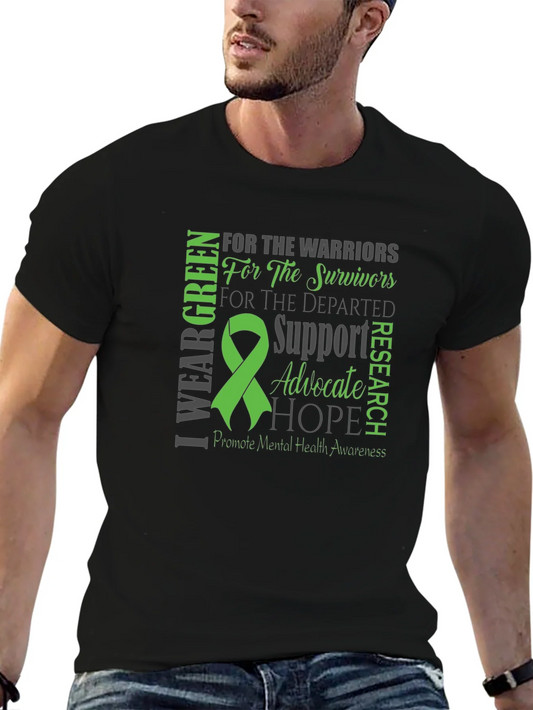 Rebbecca Mental Health Awareness Green Ribbon T-Shirt