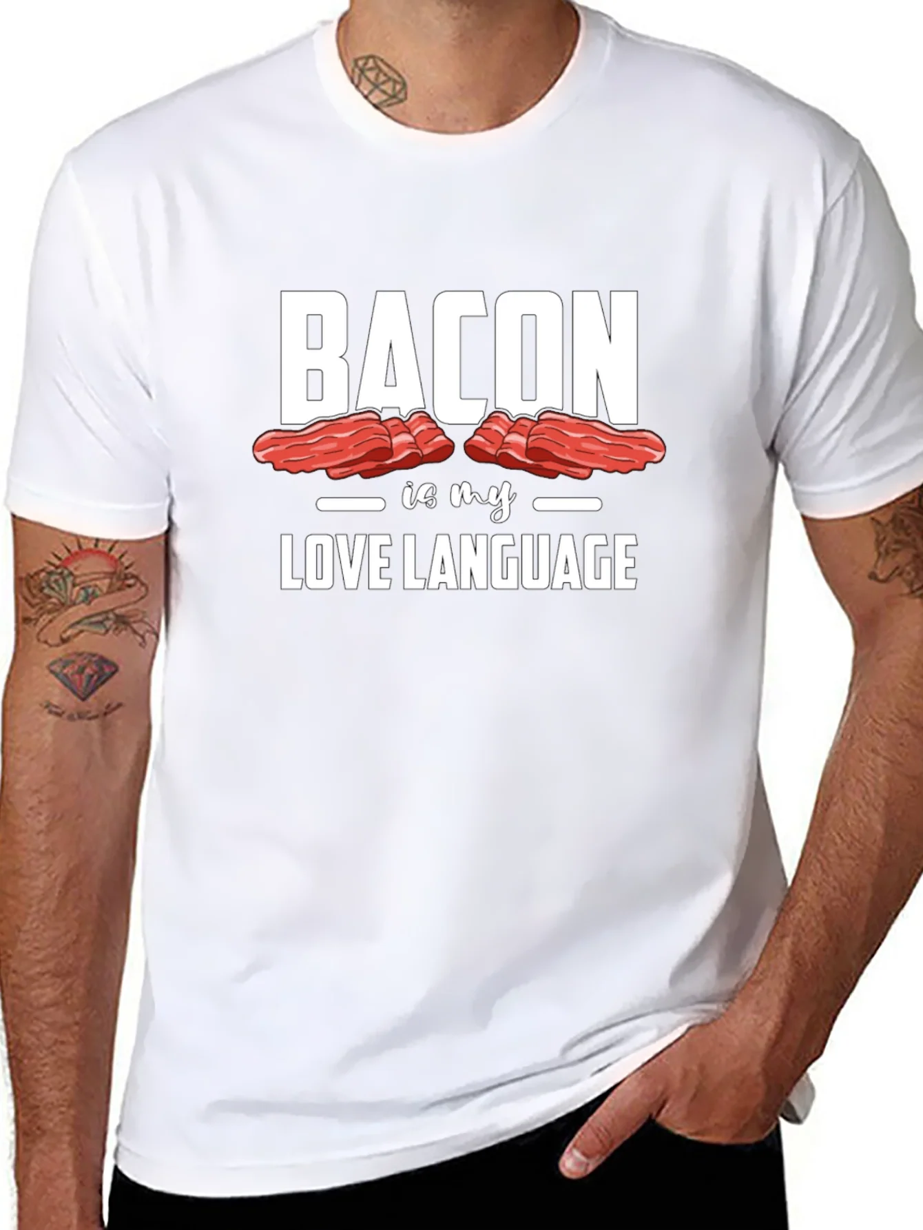 Camiseta Negra Bacon is my Love Language