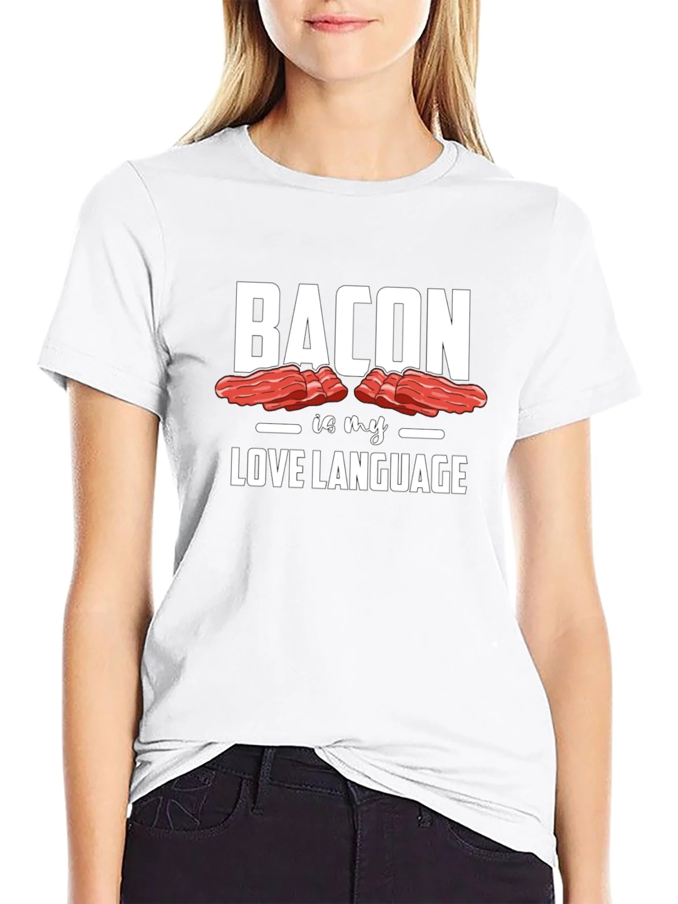 Camiseta Negra Bacon is my Love Language
