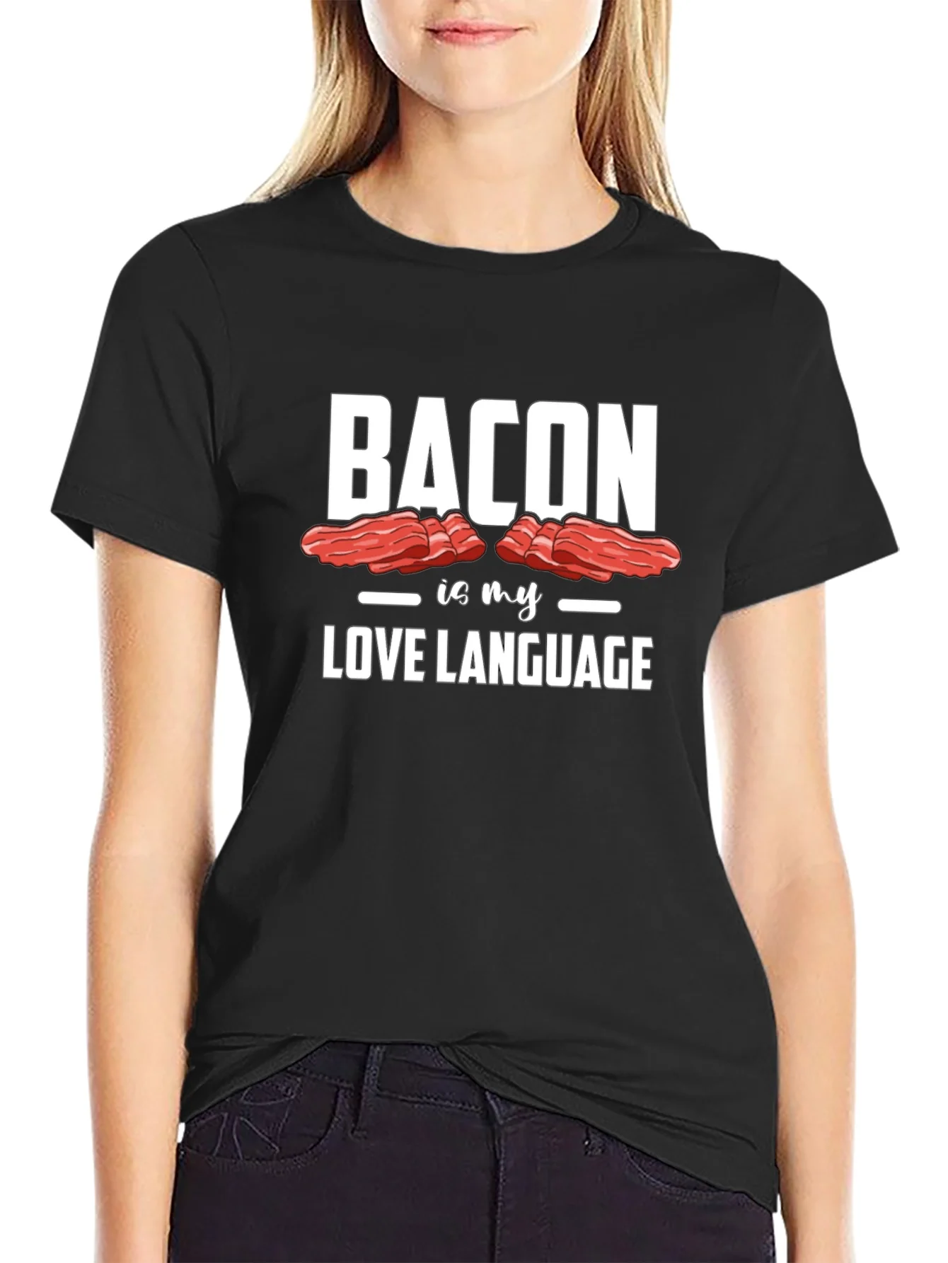 Camiseta Negra Bacon is my Love Language