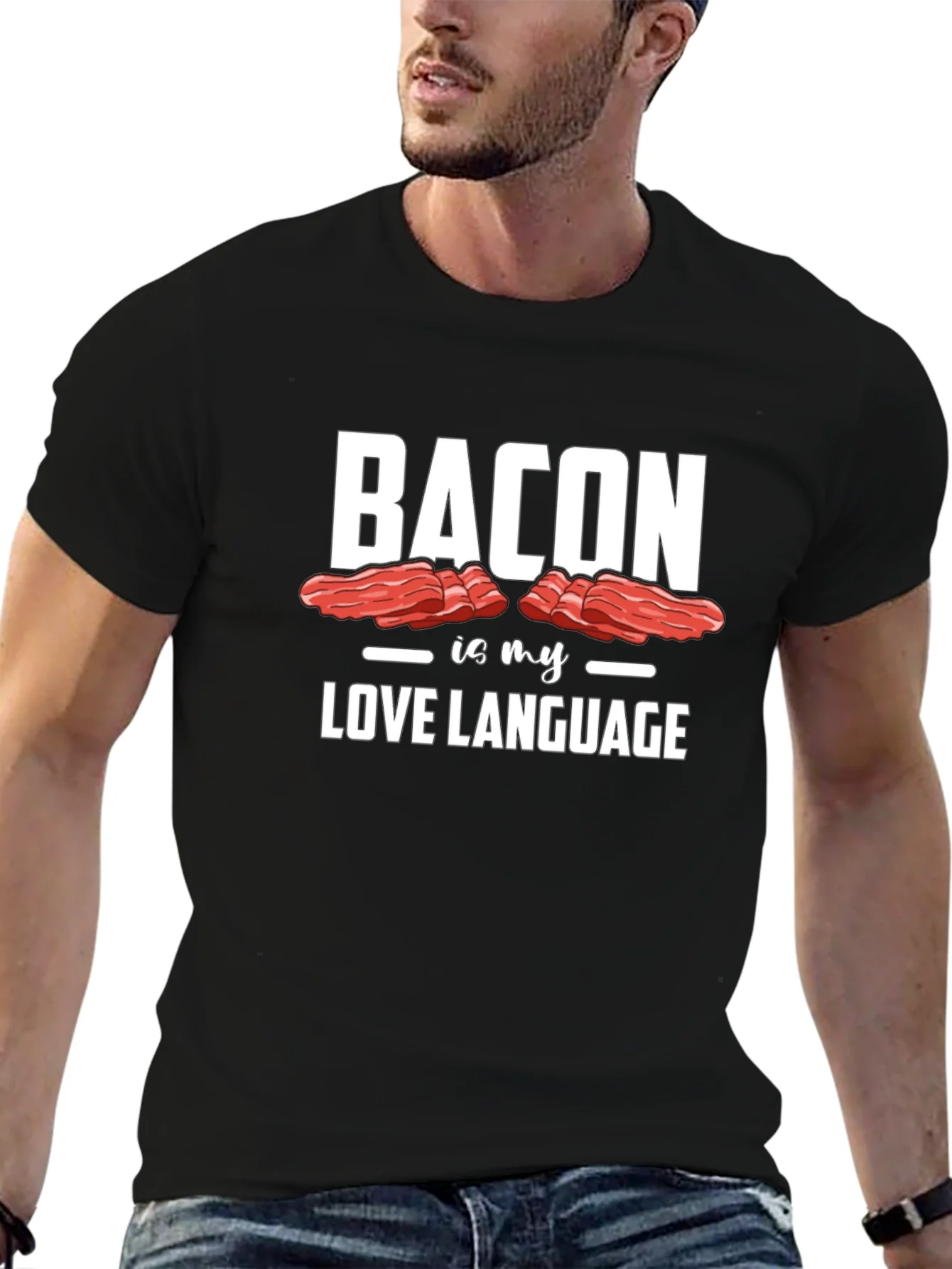 Camiseta Negra Bacon is my Love Language