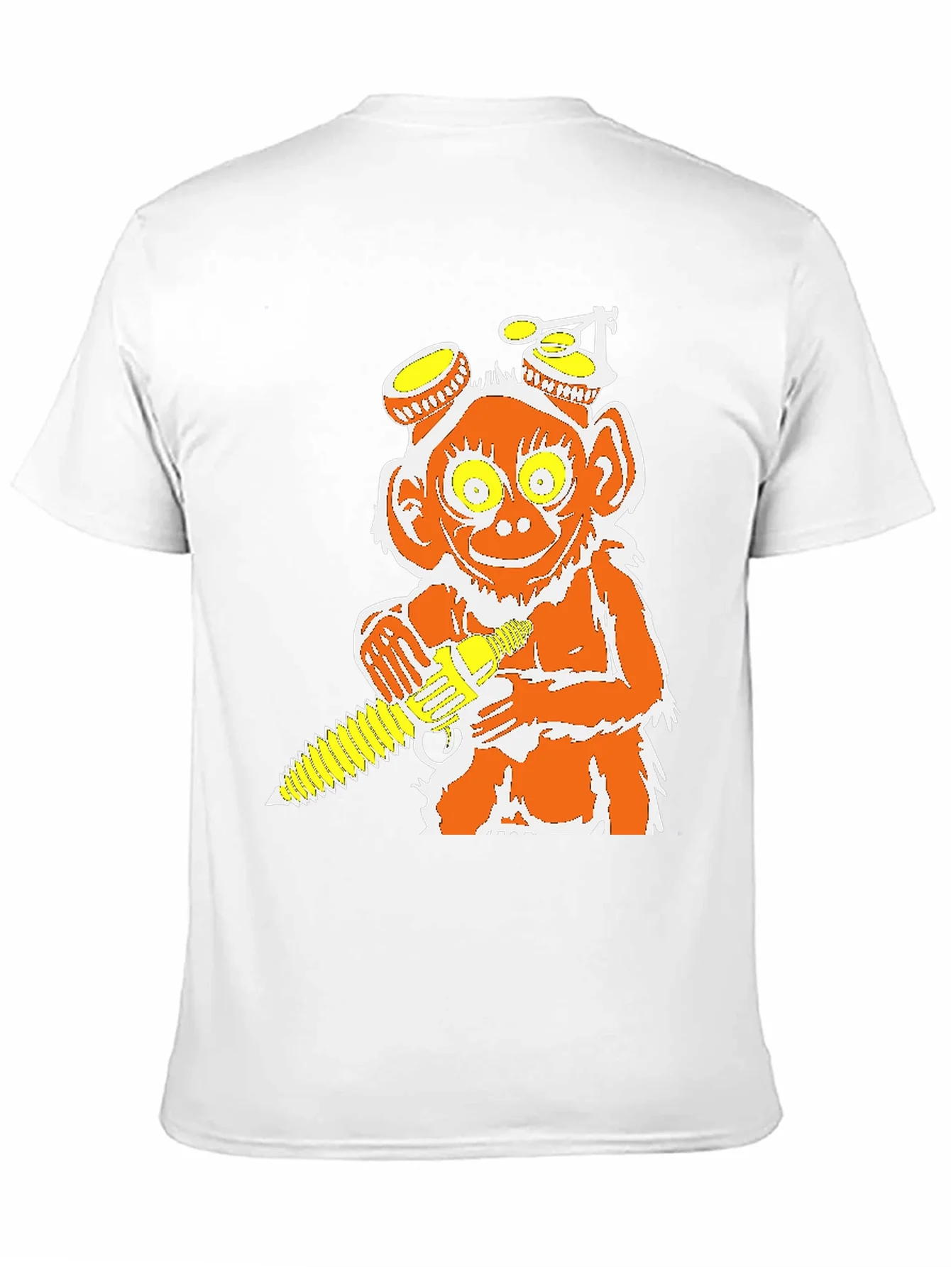 Rebbecca Monkey Chainsaw Graphic Tee - Unique Design T-Shirt