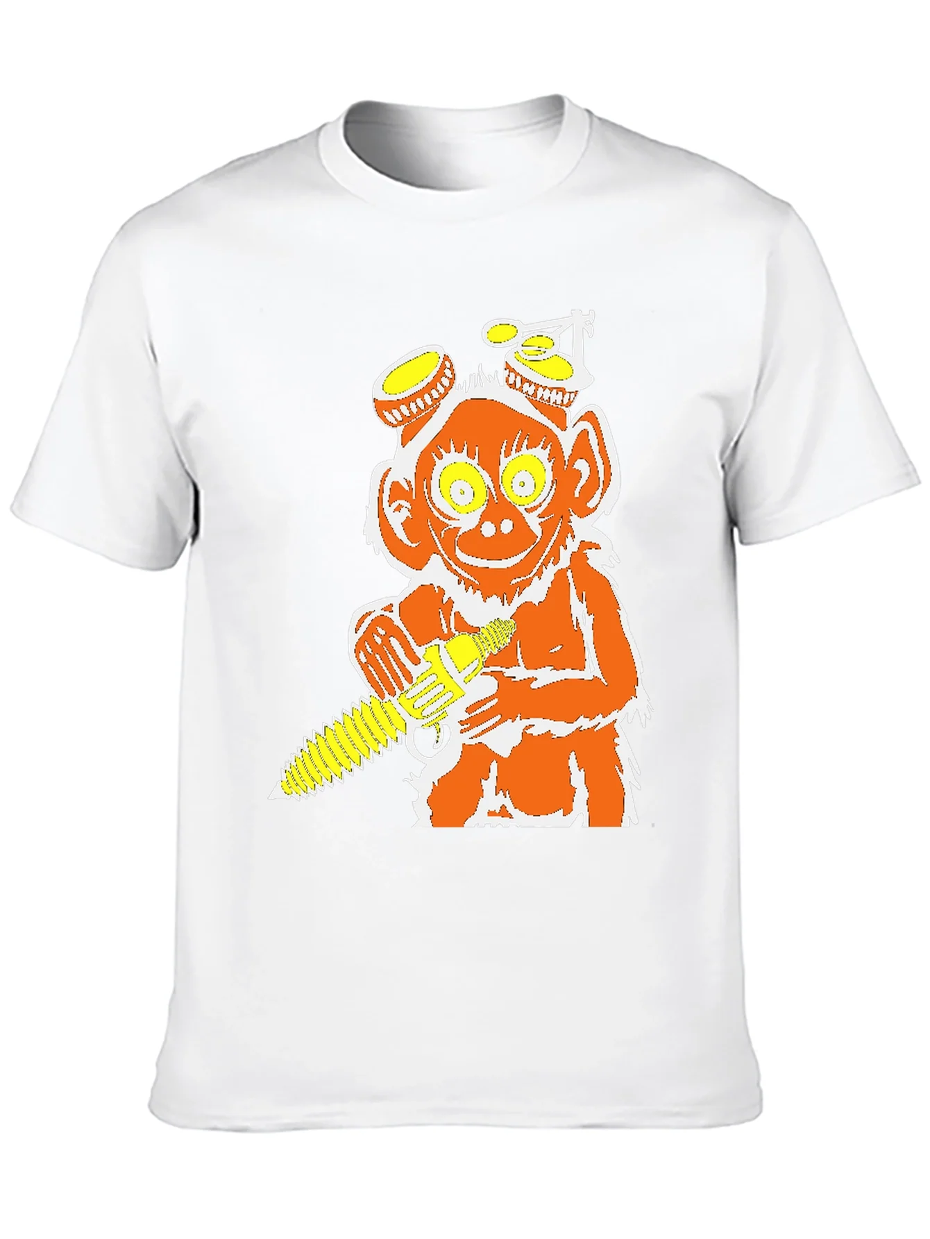 Rebbecca Monkey Chainsaw Graphic Tee - Unique Design T-Shirt