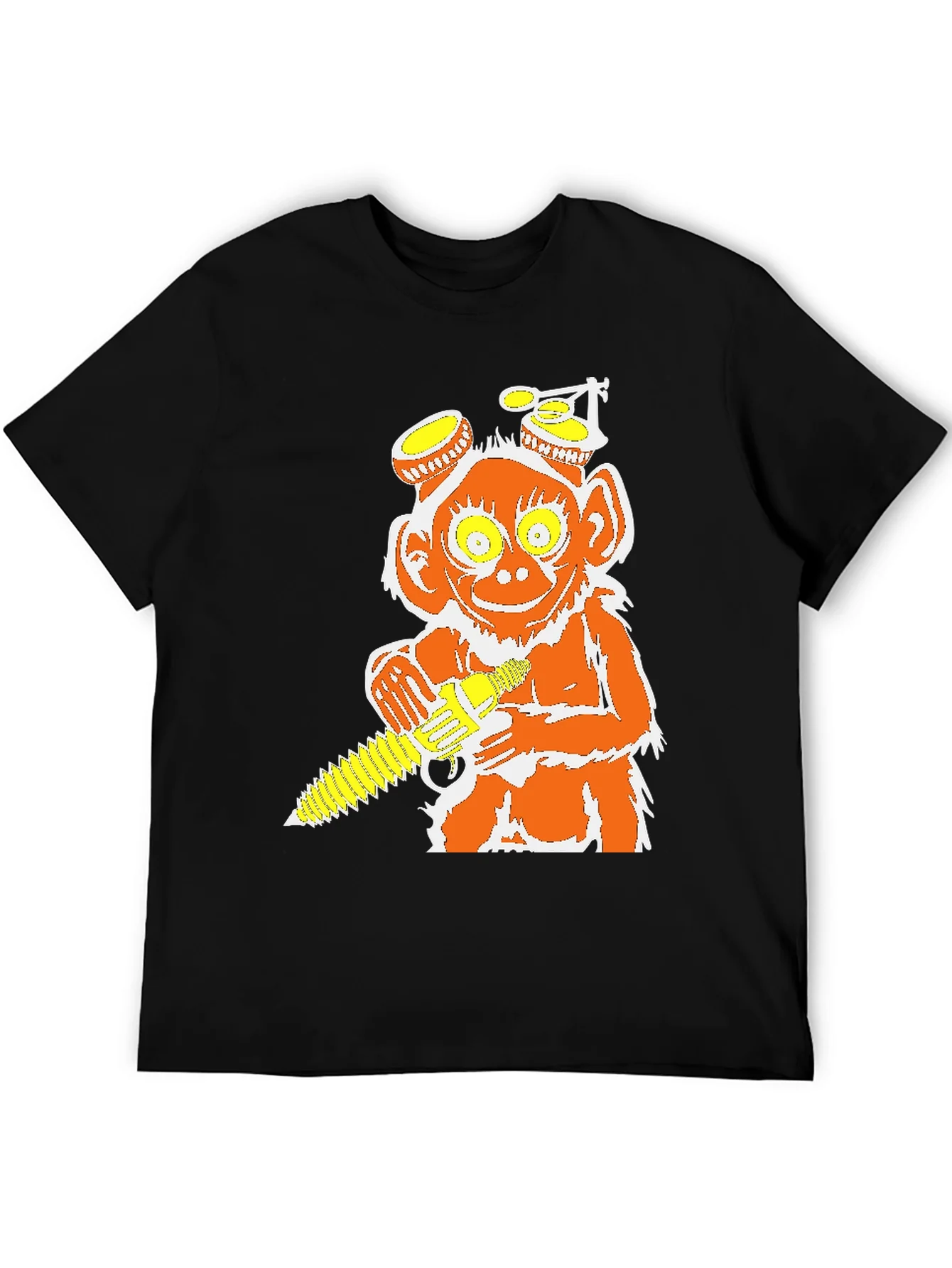 Rebbecca Monkey Chainsaw Graphic Tee - Unique Design T-Shirt