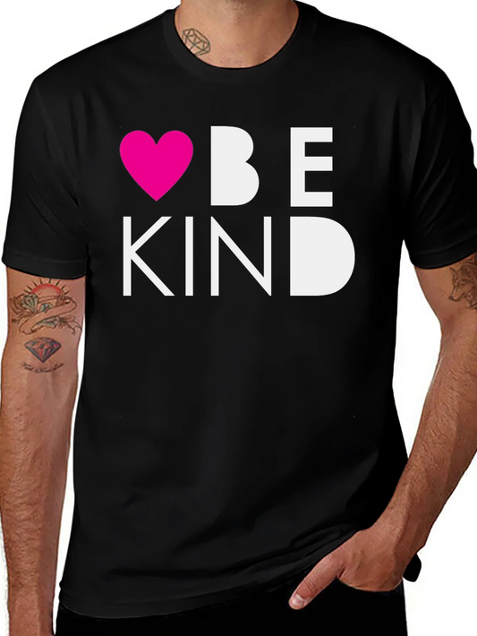 Camiseta Negra S¨¦ amable: Dise?o con Coraz¨®n y Texto
