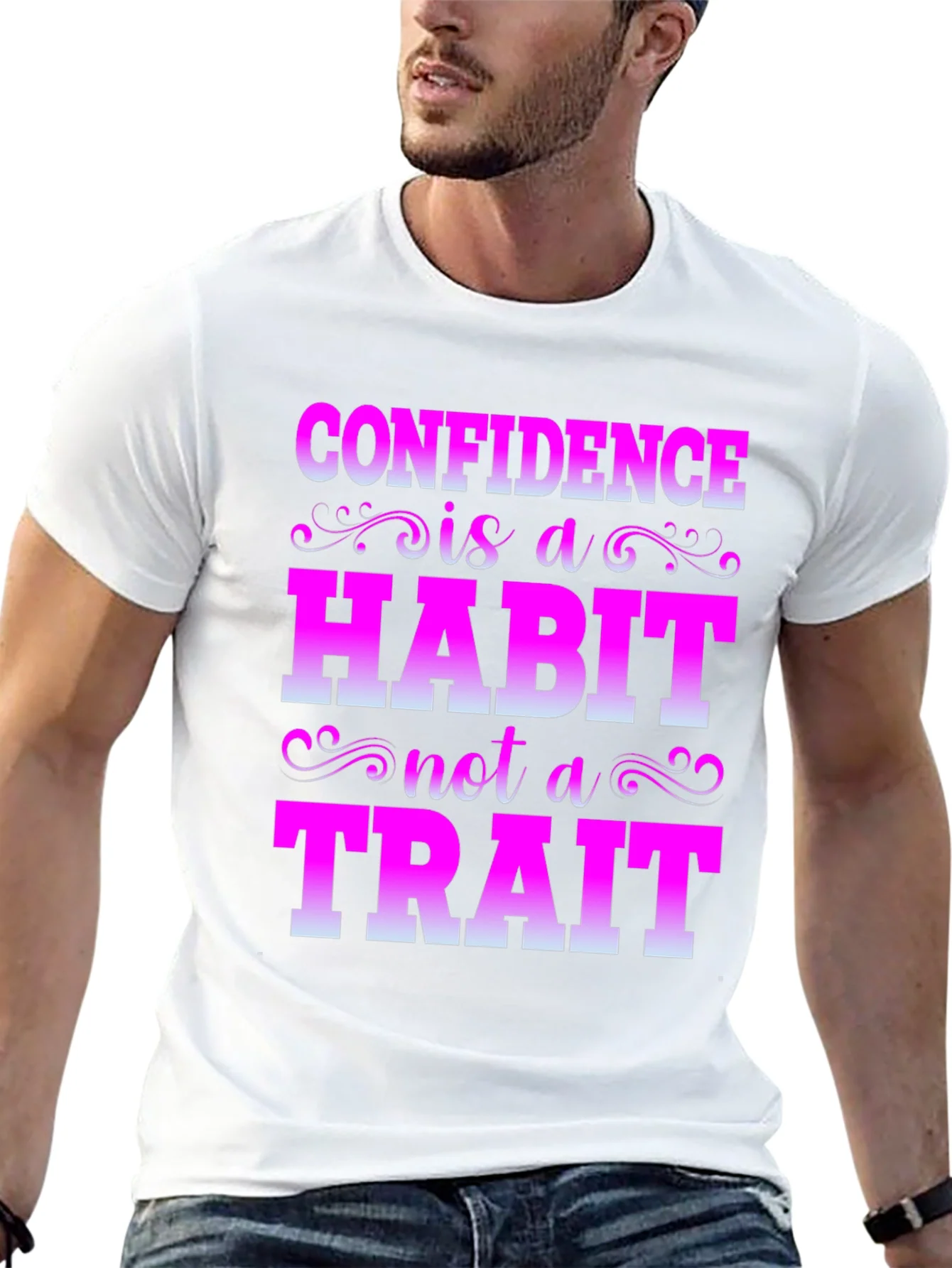 Camiseta Negra con Mensaje Motivacional Confianza
