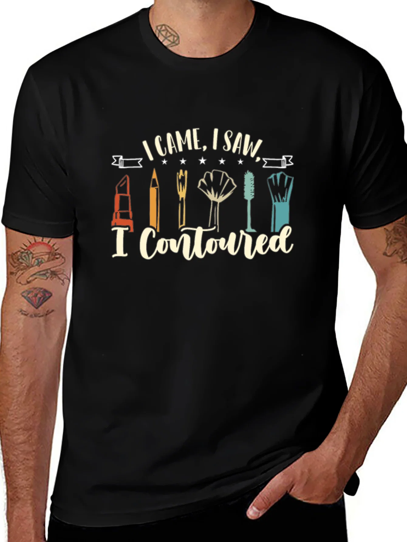 Rebbecca I Came I Saw I Contoured Graphic Tee