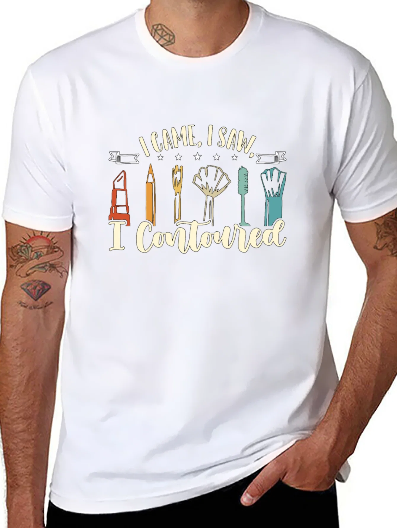 Rebbecca I Came I Saw I Contoured Graphic Tee