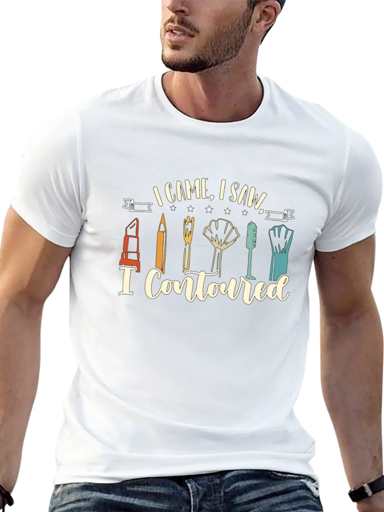 Rebbecca I Came I Saw I Contoured Graphic Tee