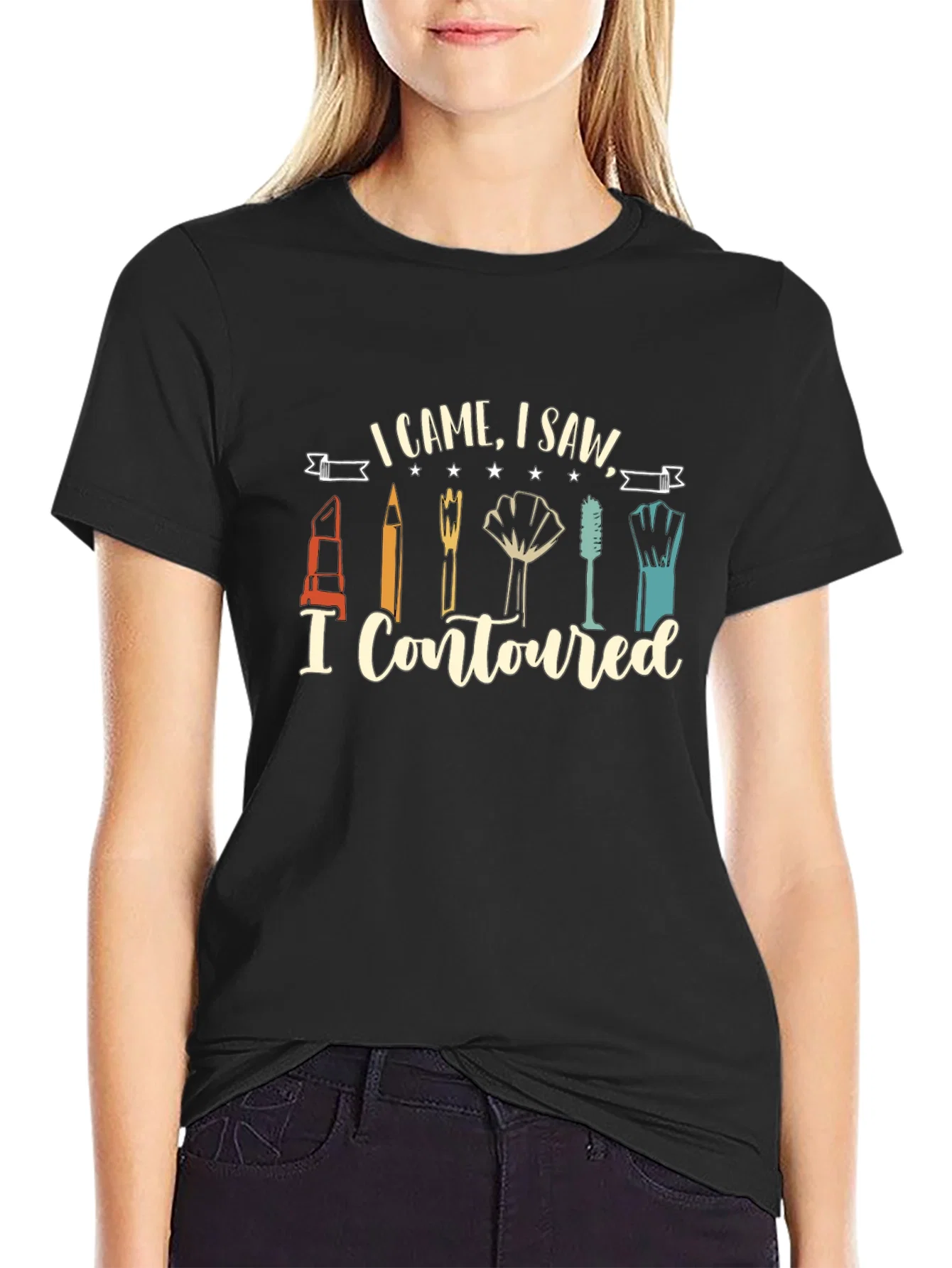 Rebbecca I Came I Saw I Contoured Graphic Tee