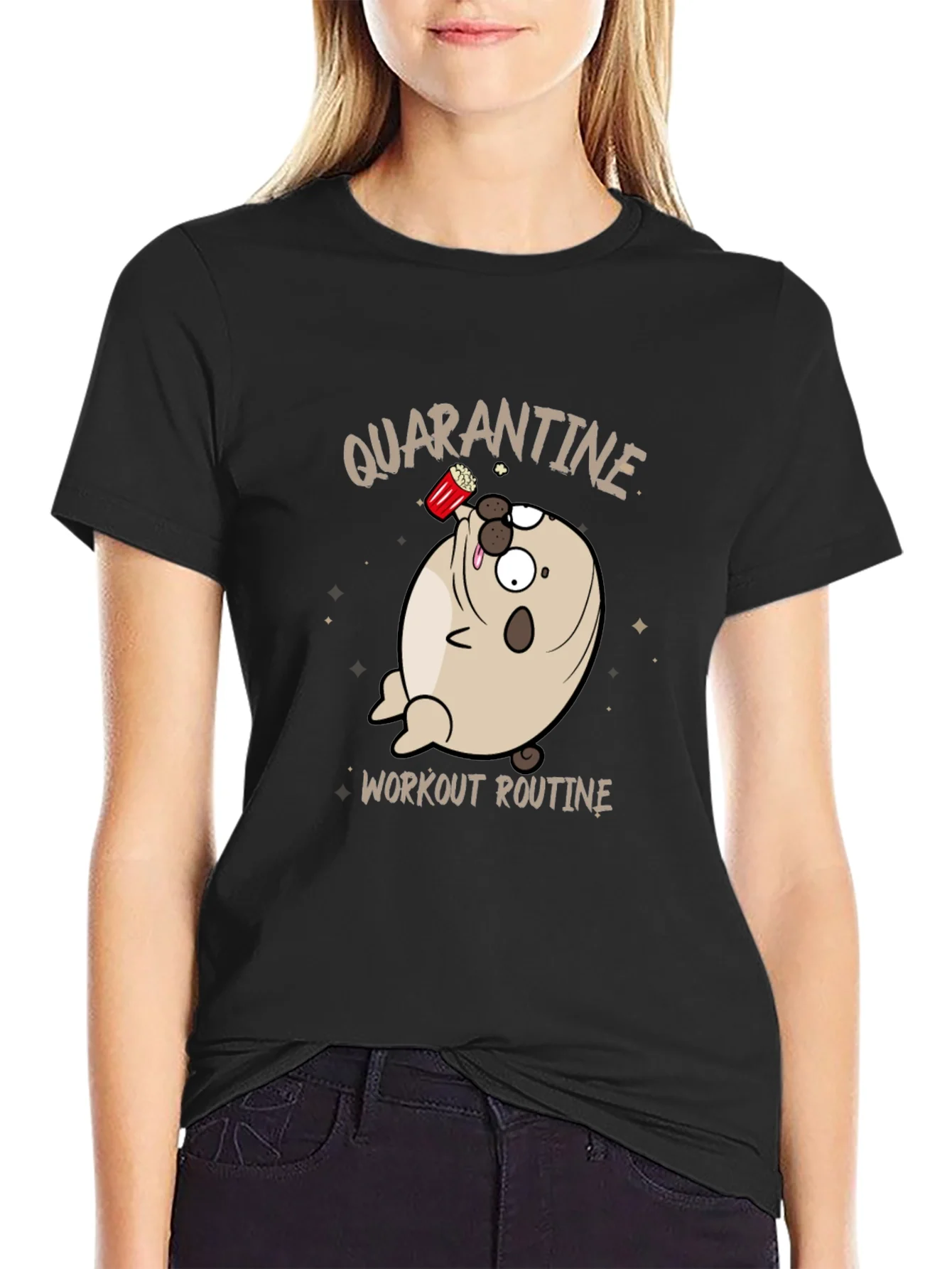 Rebbecca Quarantine Workout Routine Graphic T-Shirt