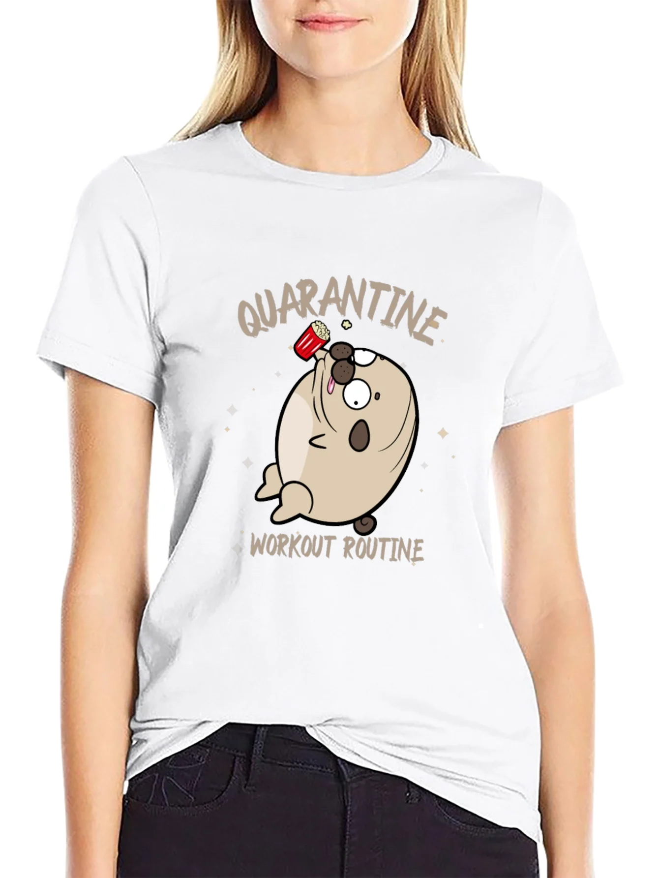 Rebbecca Quarantine Workout Routine Graphic T-Shirt