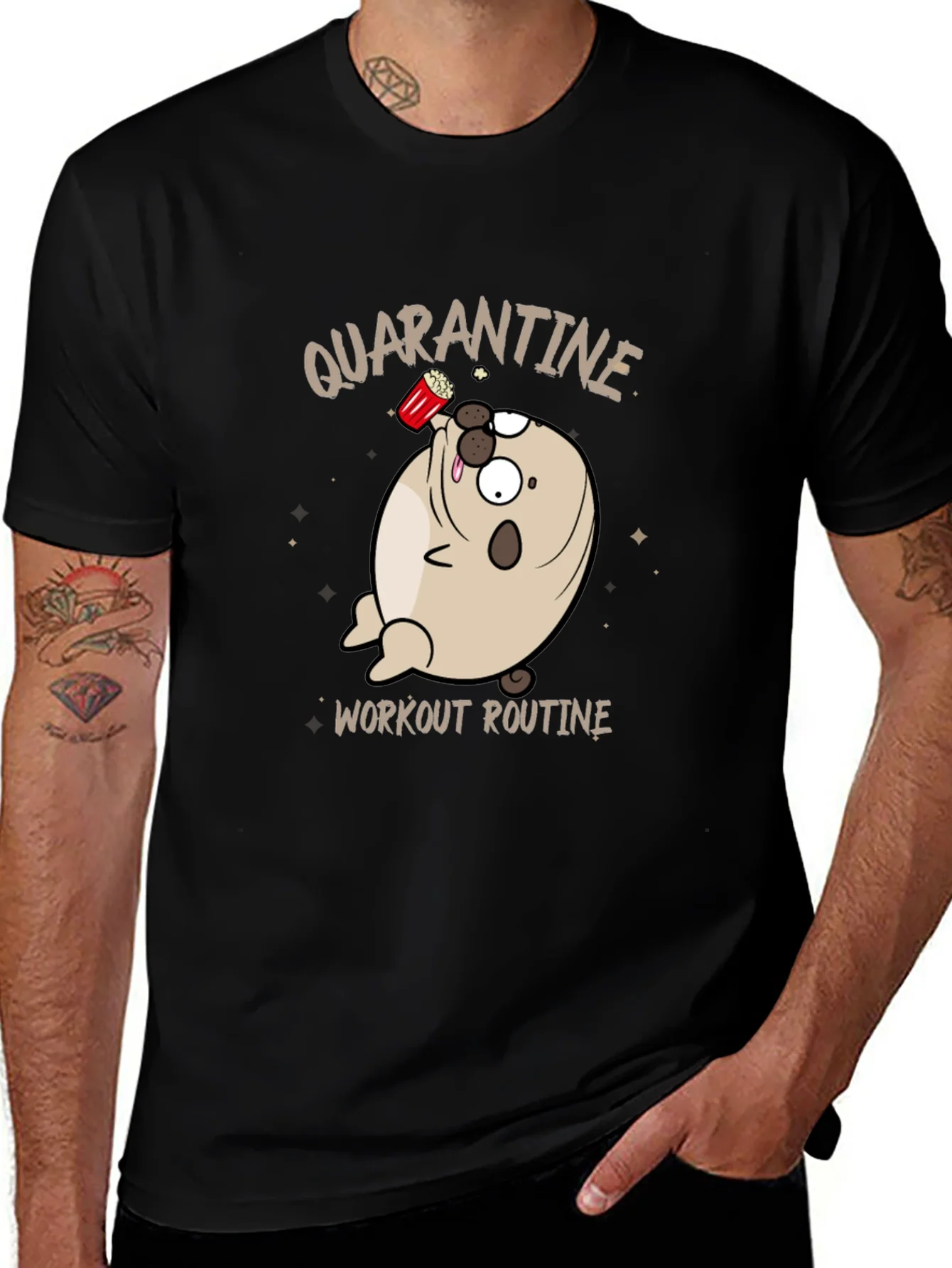 Rebbecca Quarantine Workout Routine Graphic T-Shirt